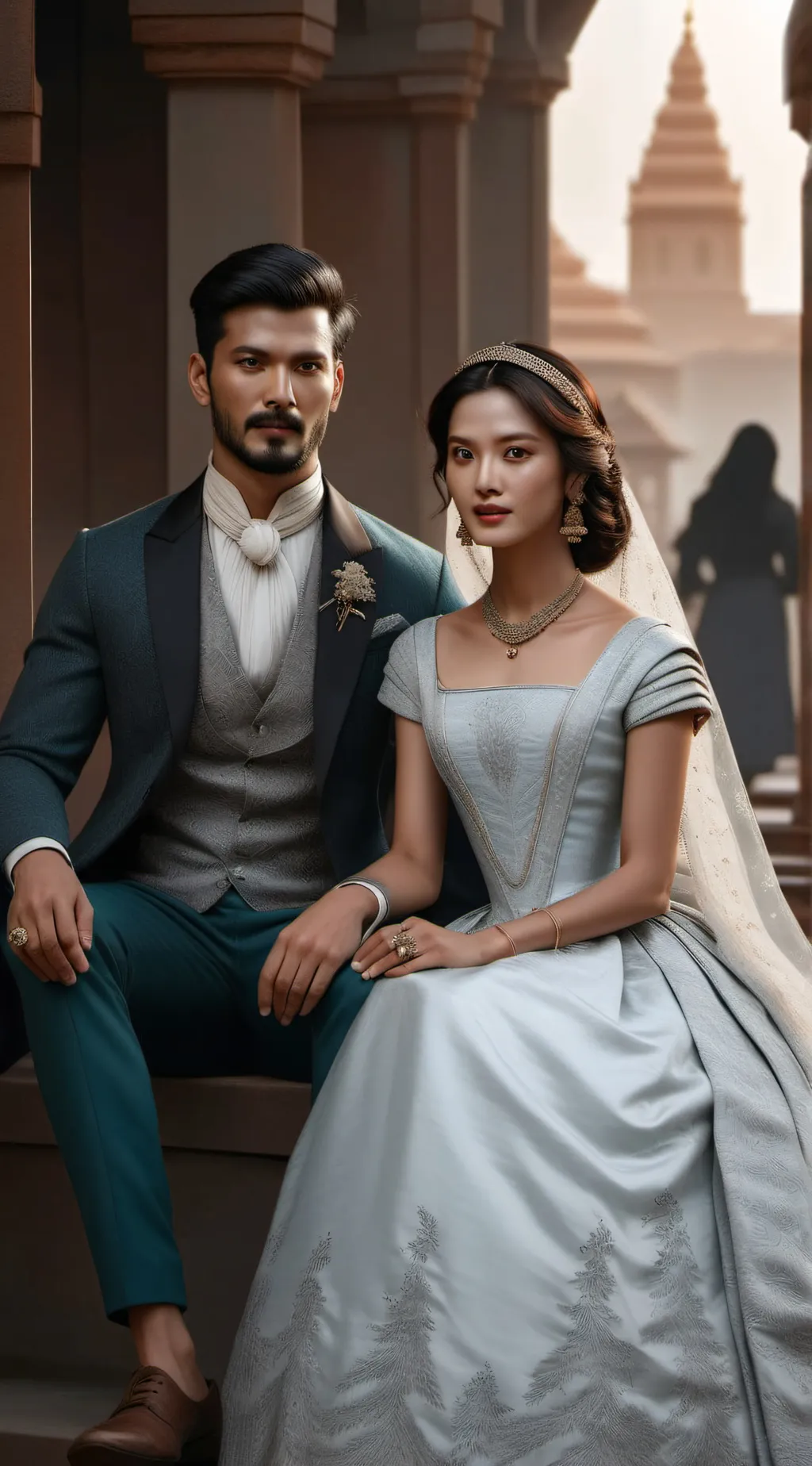 ai character: komische Eltern background