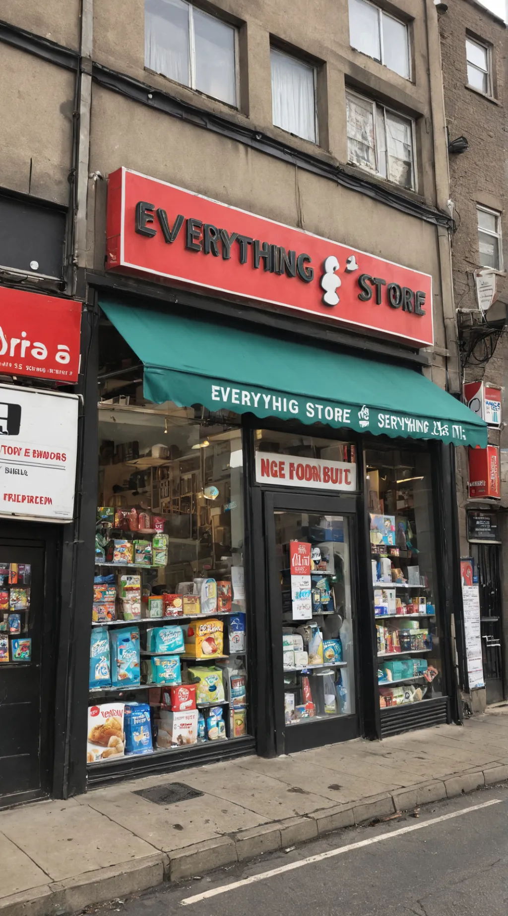 ai character: Everything Store  background