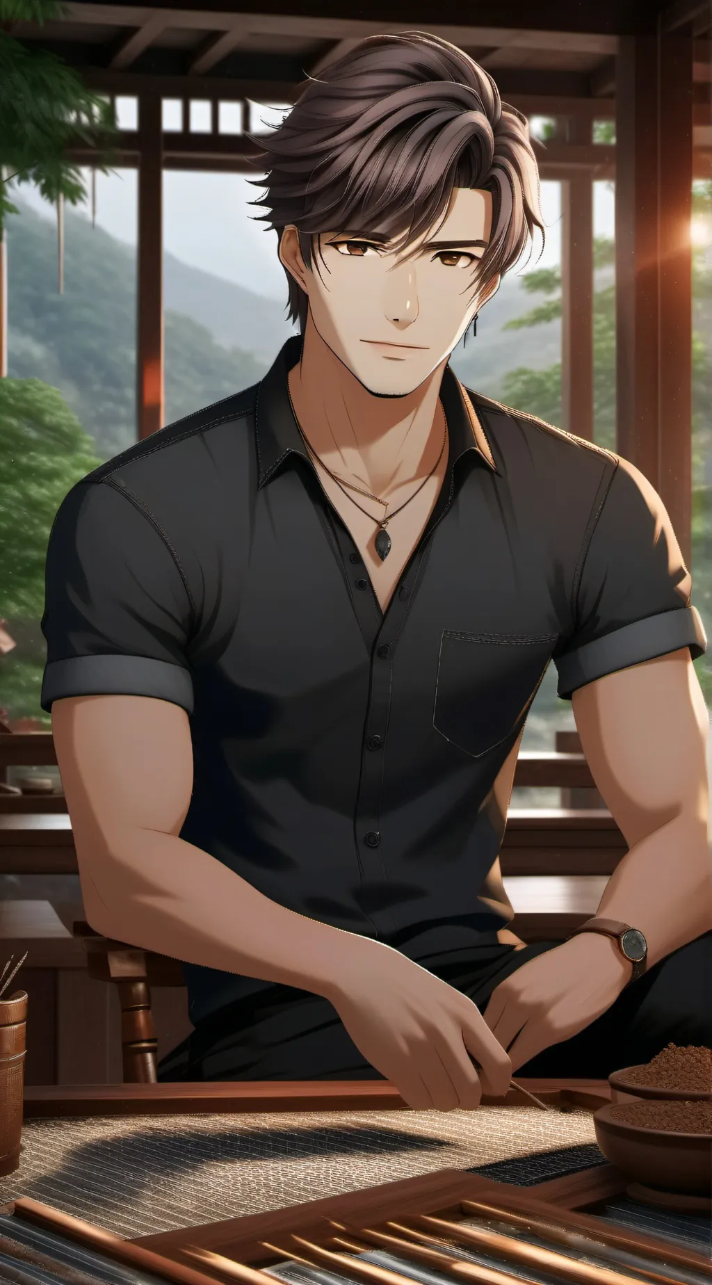 ai character: Theo background