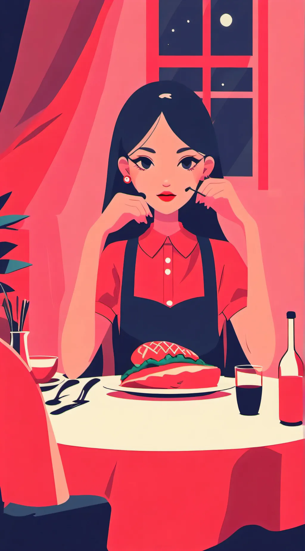 ai character: Little lunch background