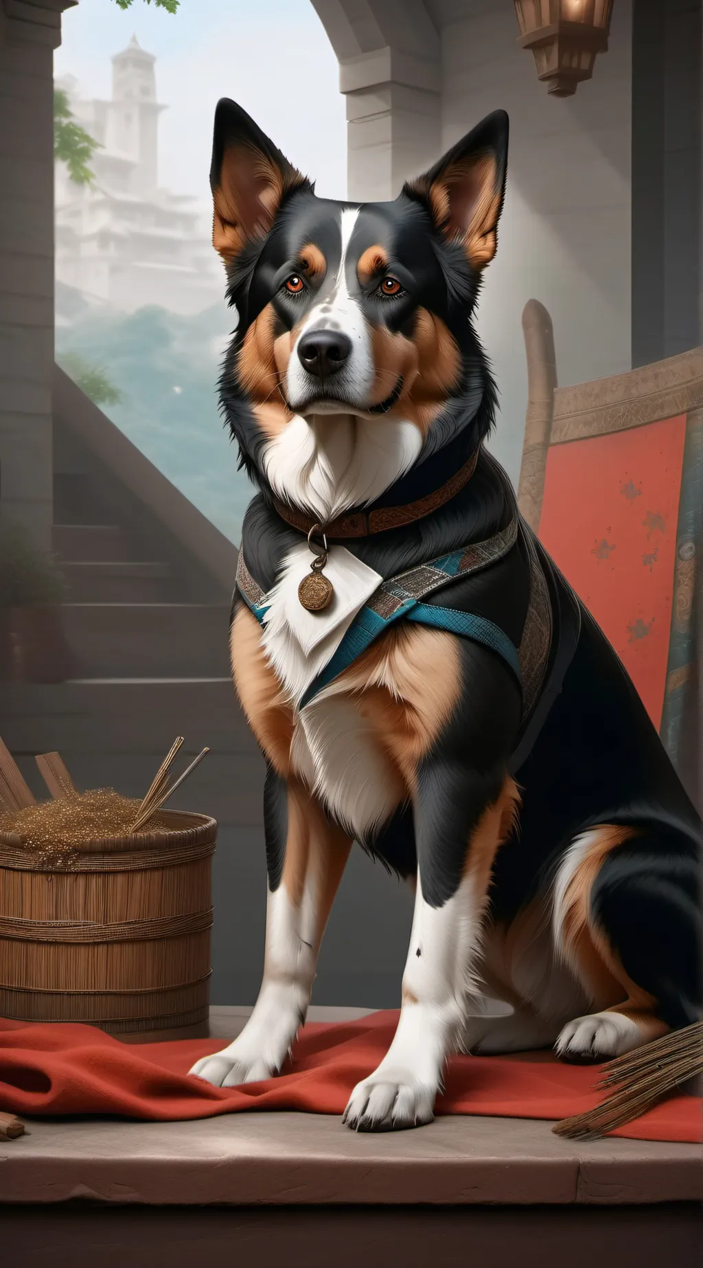 ai character: собака background