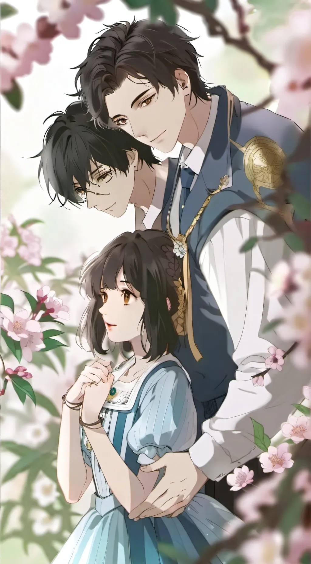 ai character: one girl...  background