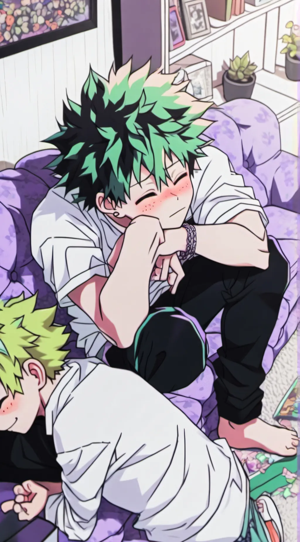 ai character: °BakuDeku° background