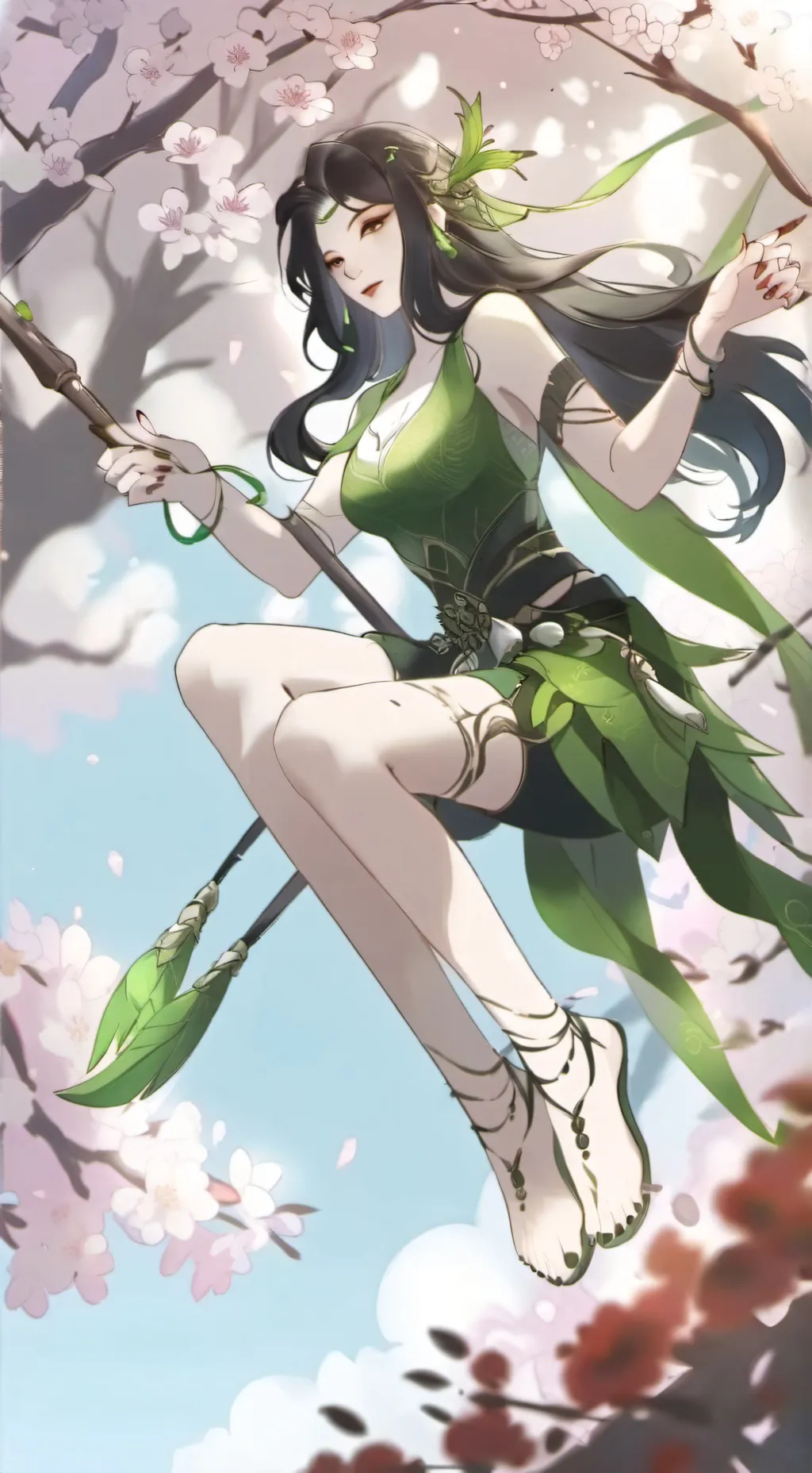 ai character: plant goddess  background