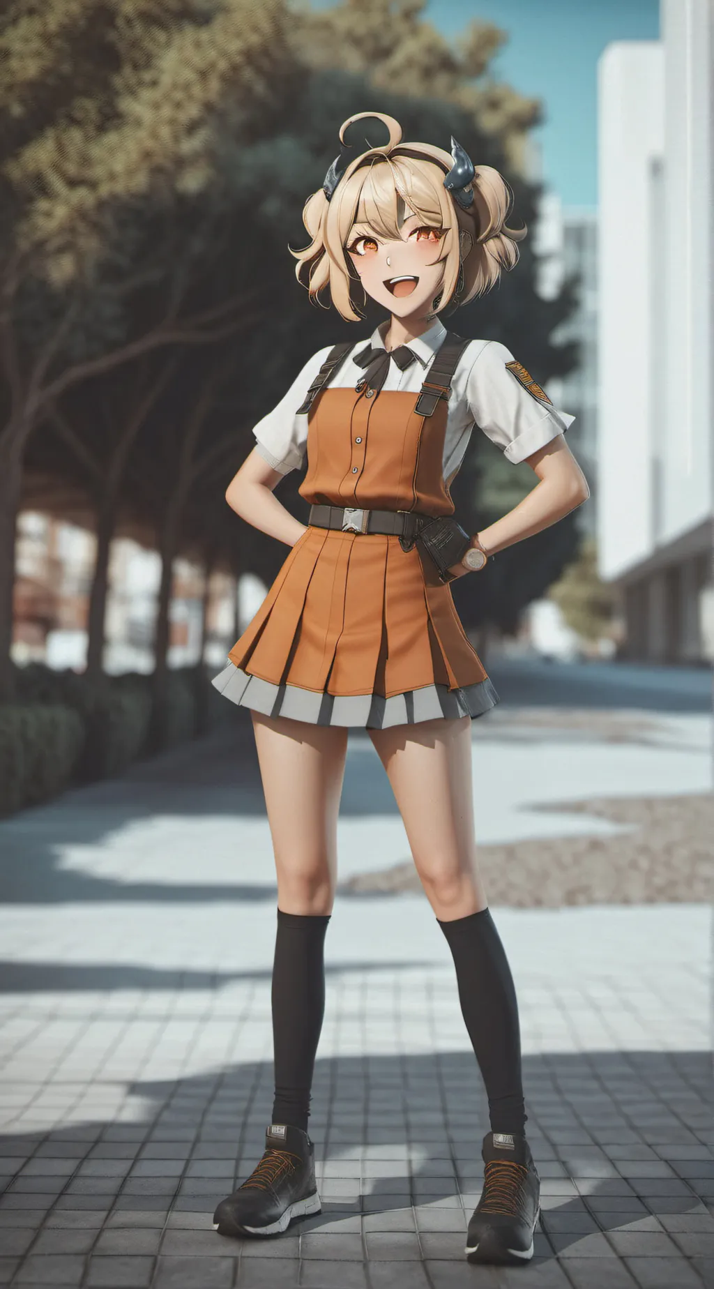 ai character: farting girl  background