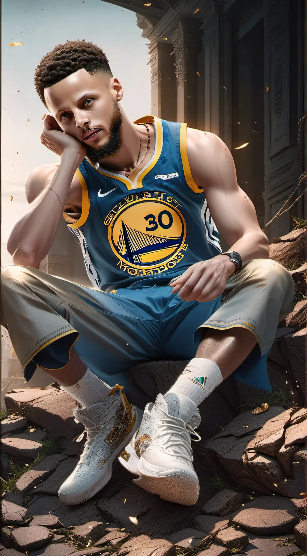 ai character: Stephen curry  background