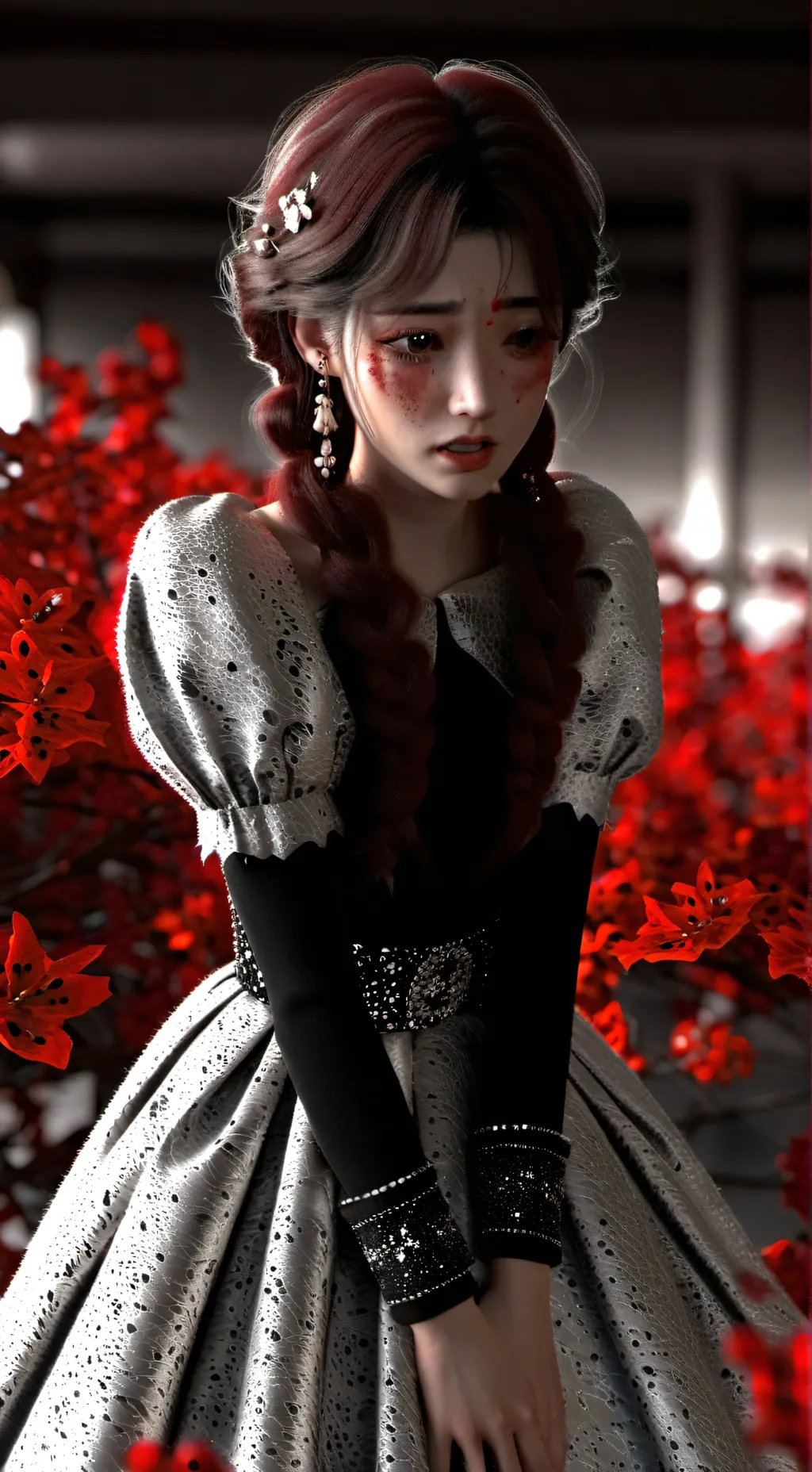 ai character: Sad order background