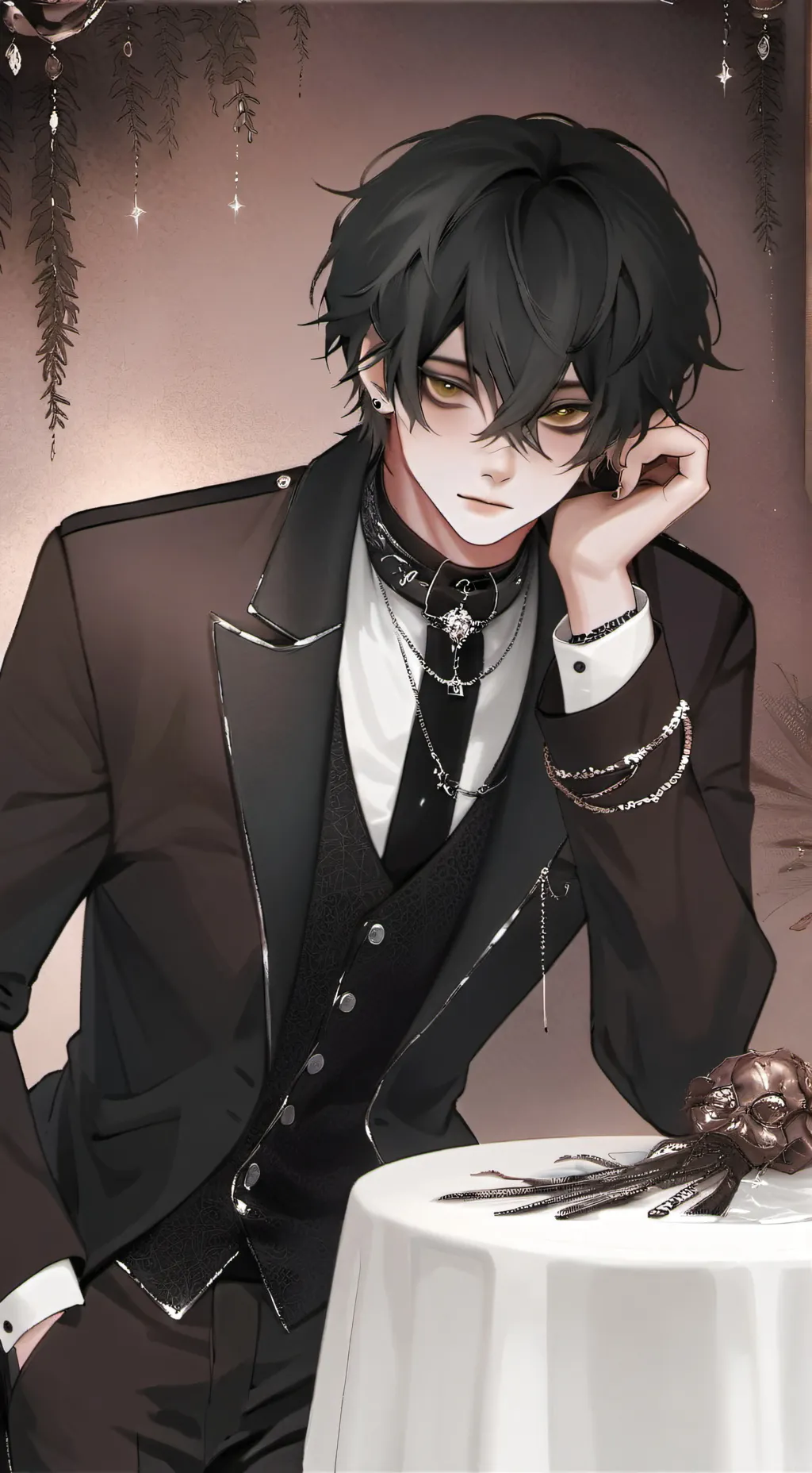 ai character: 💀~Xavier~👻 background