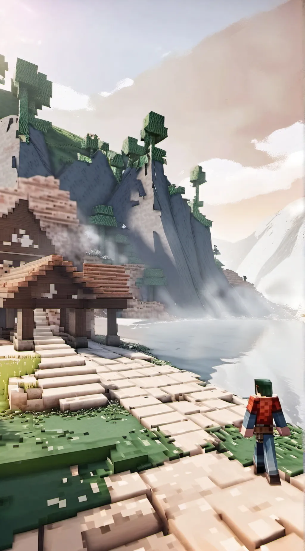 ai character: mincaft background