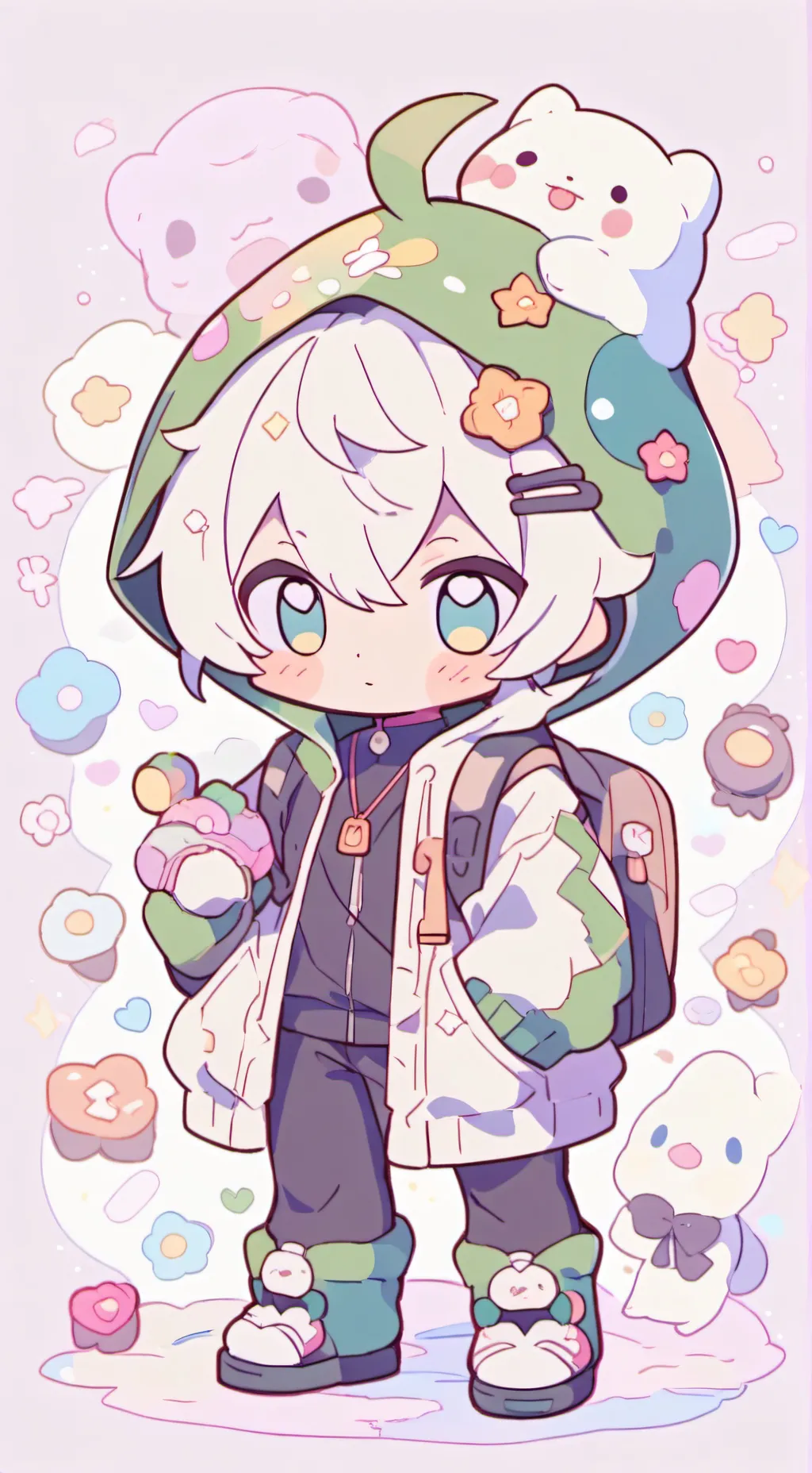 ai character: Tubbies meme background