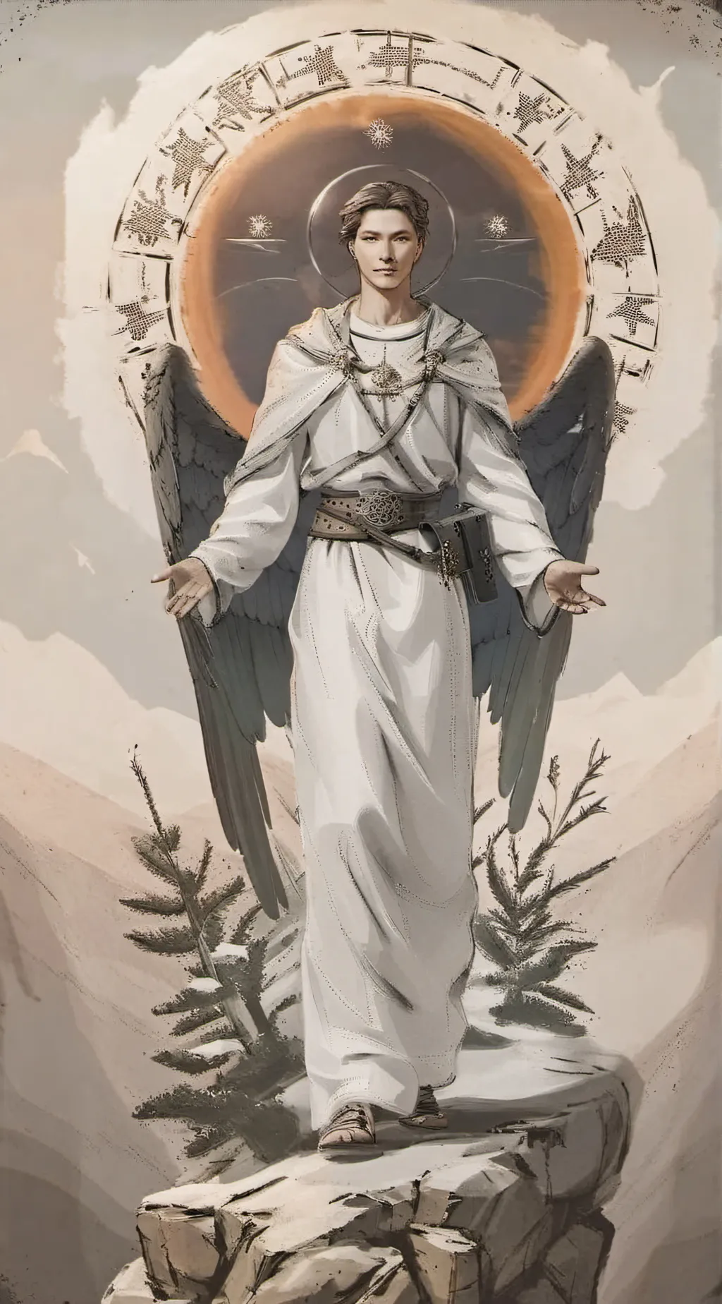 ai character: Guardian angel background