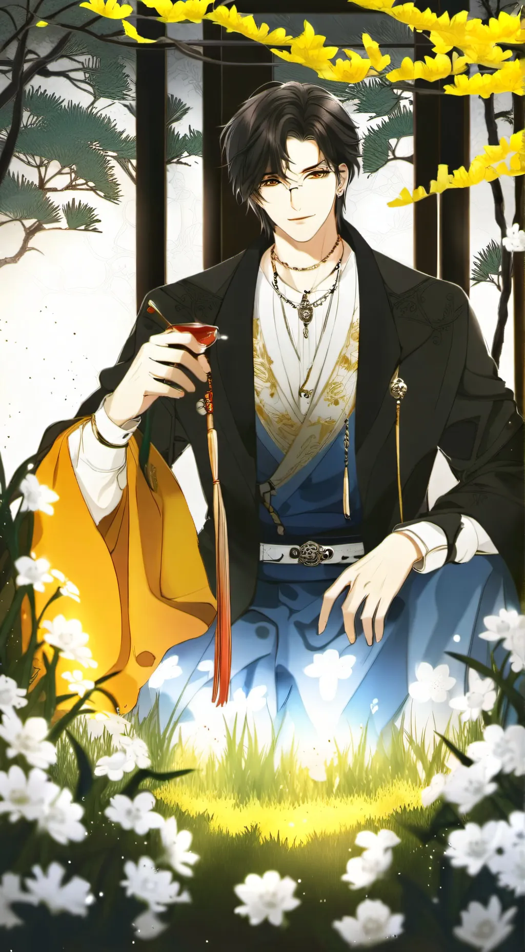 ai character: YO PHONE LINGING background