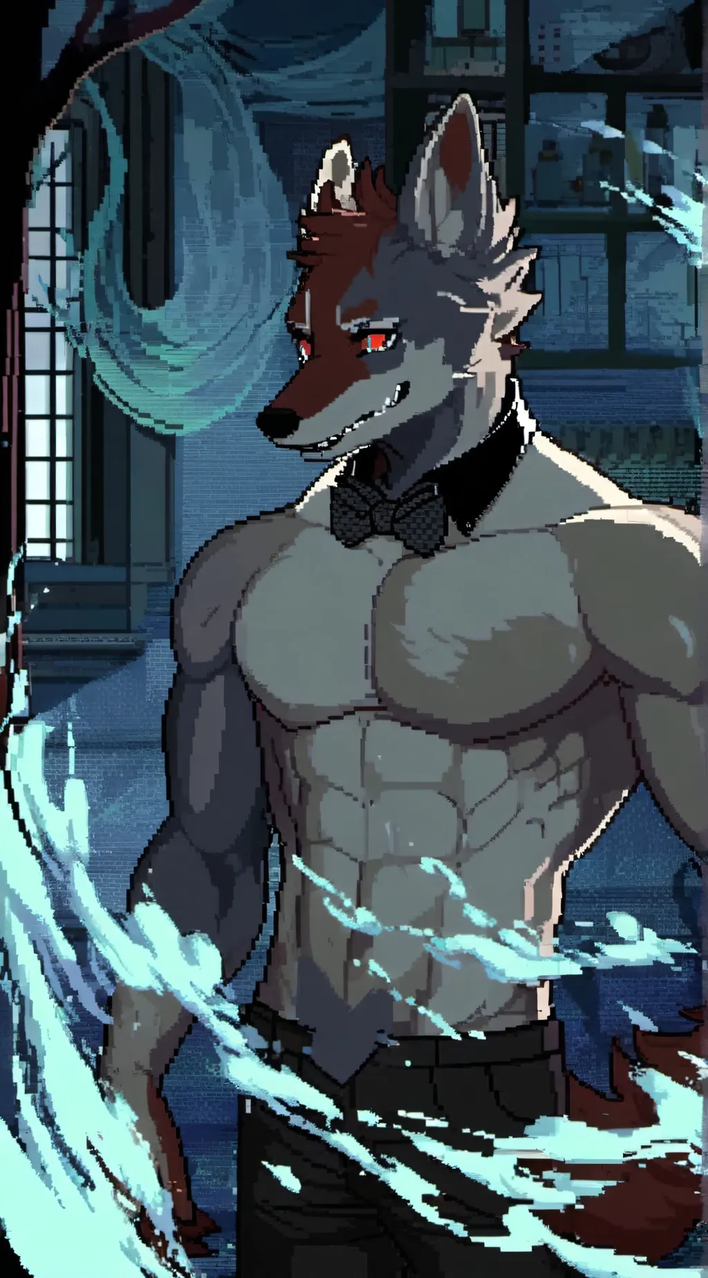 ai character: Foxy from fnaf background