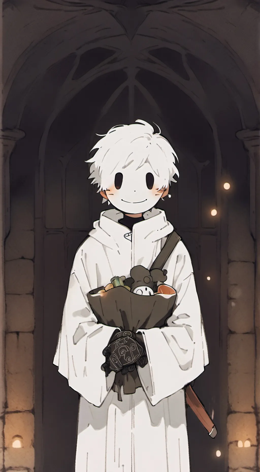 ai character: The boy in white background