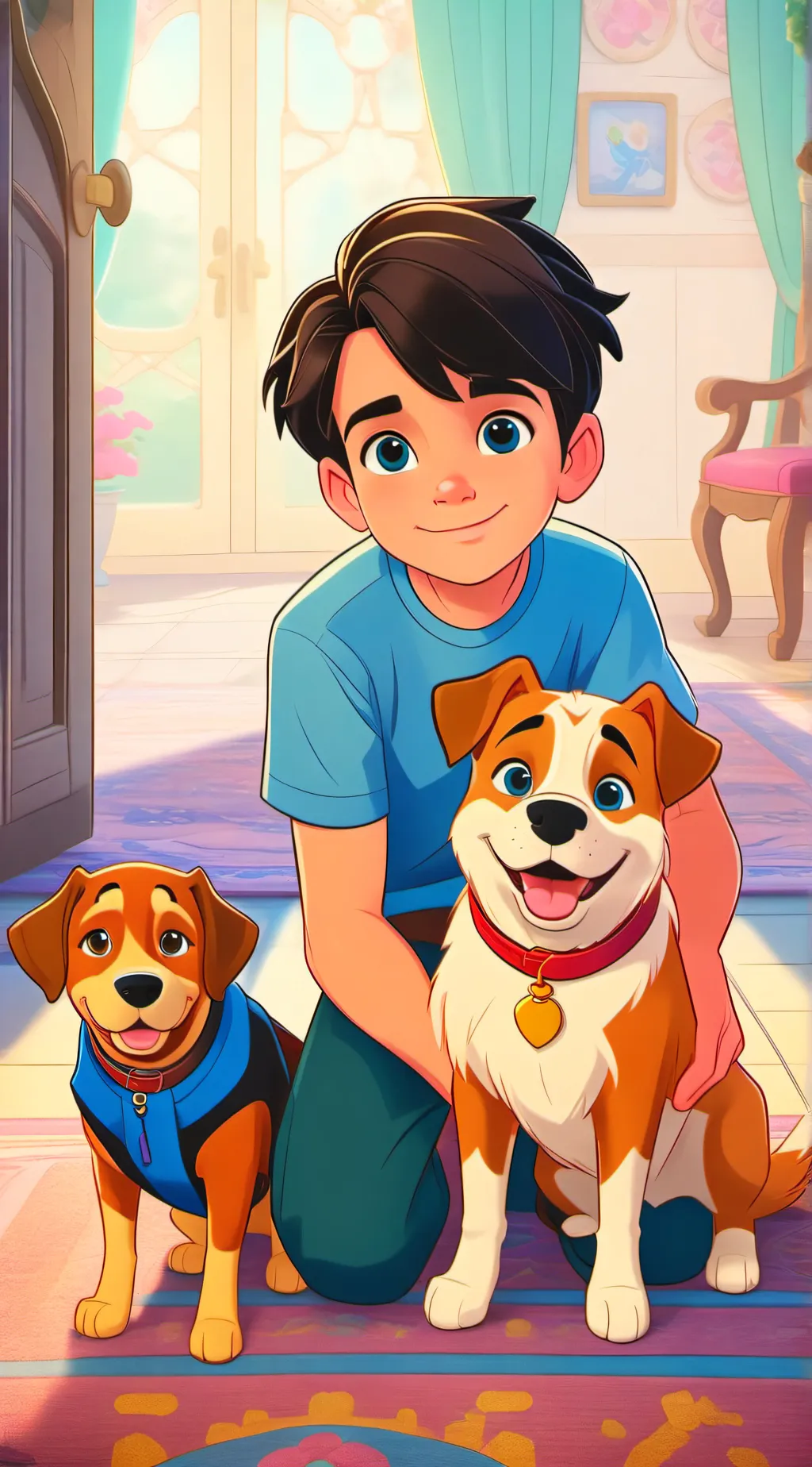 ai character: the new house background