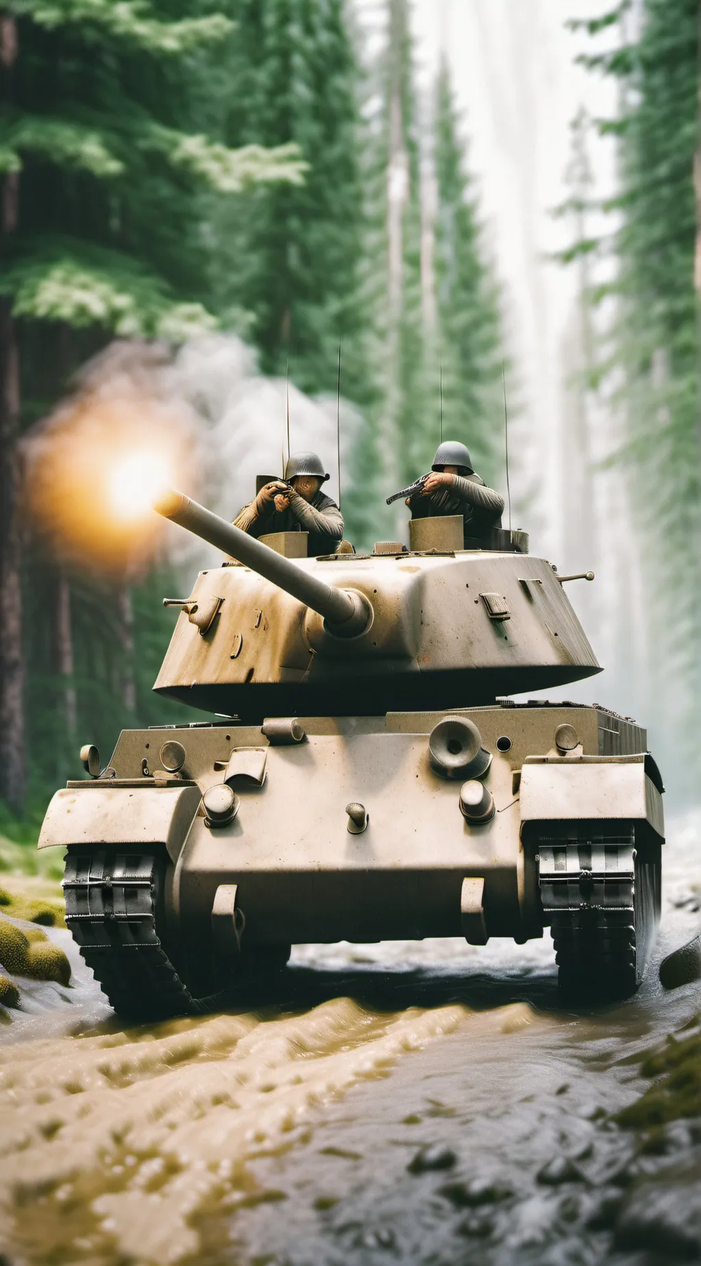 ai character: Tiger 1, D-Day. background