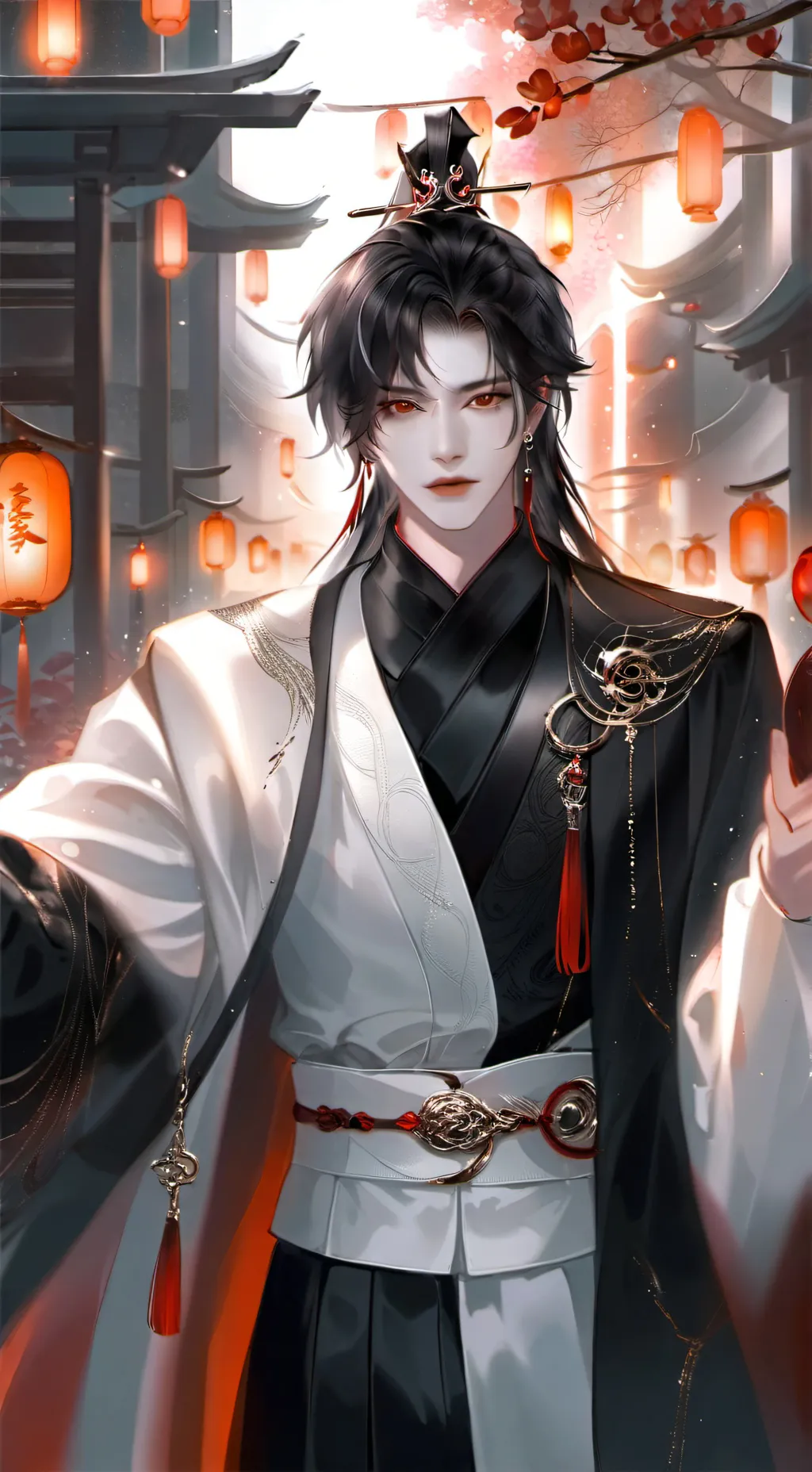 ai character: 夜景箫 background