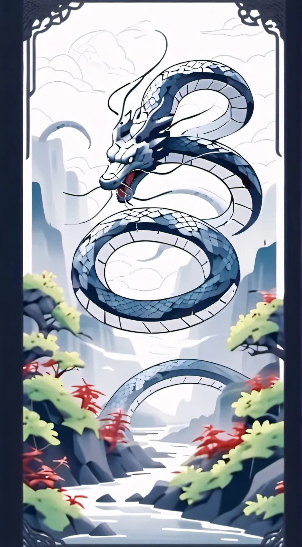 ai character: Snake queen background