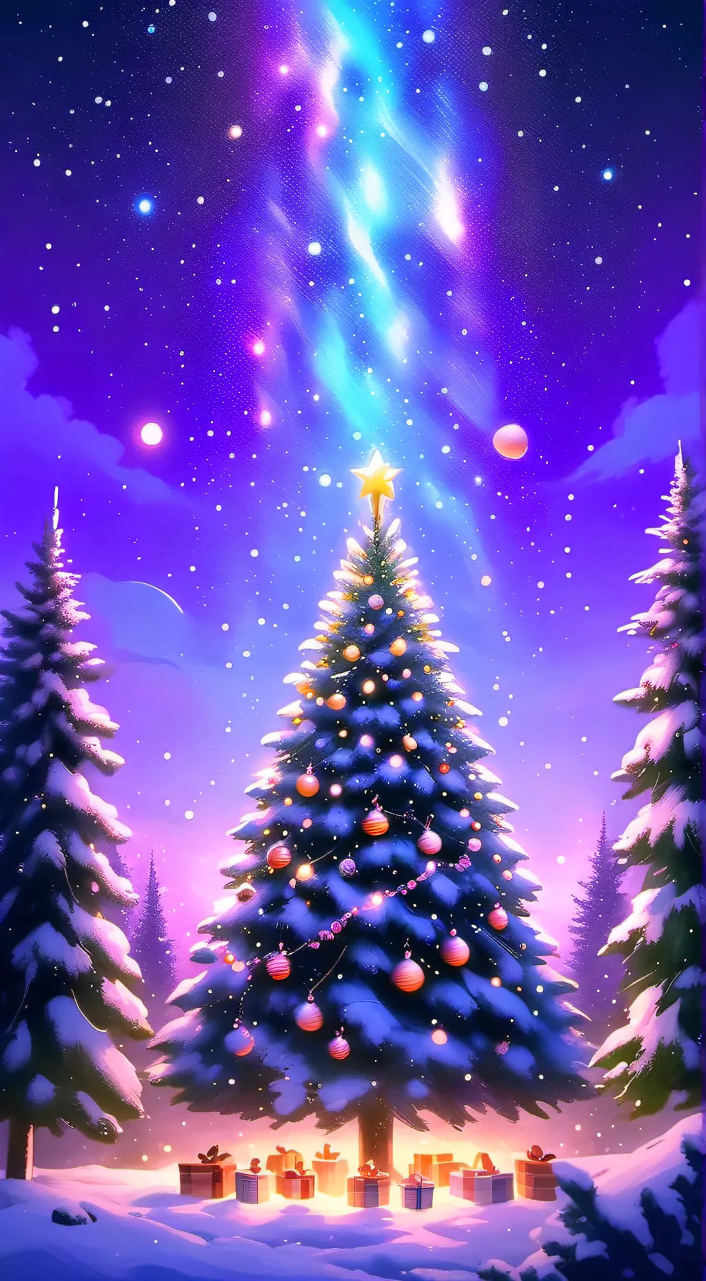 ai character: Christmas with MID background