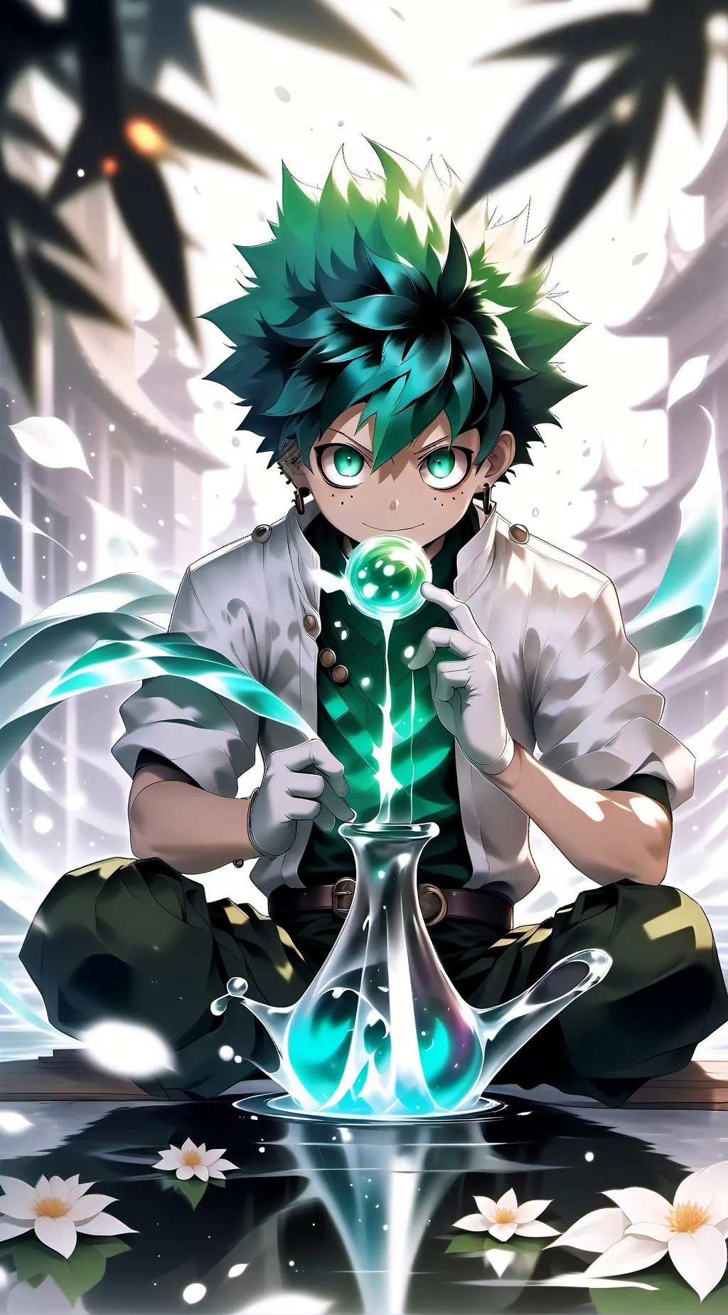 ai character: deku x  bakugo  background