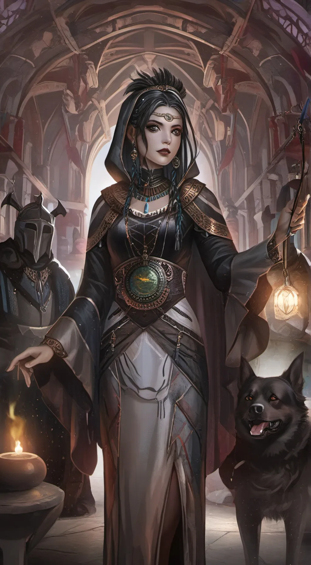 ai character:  angela  background