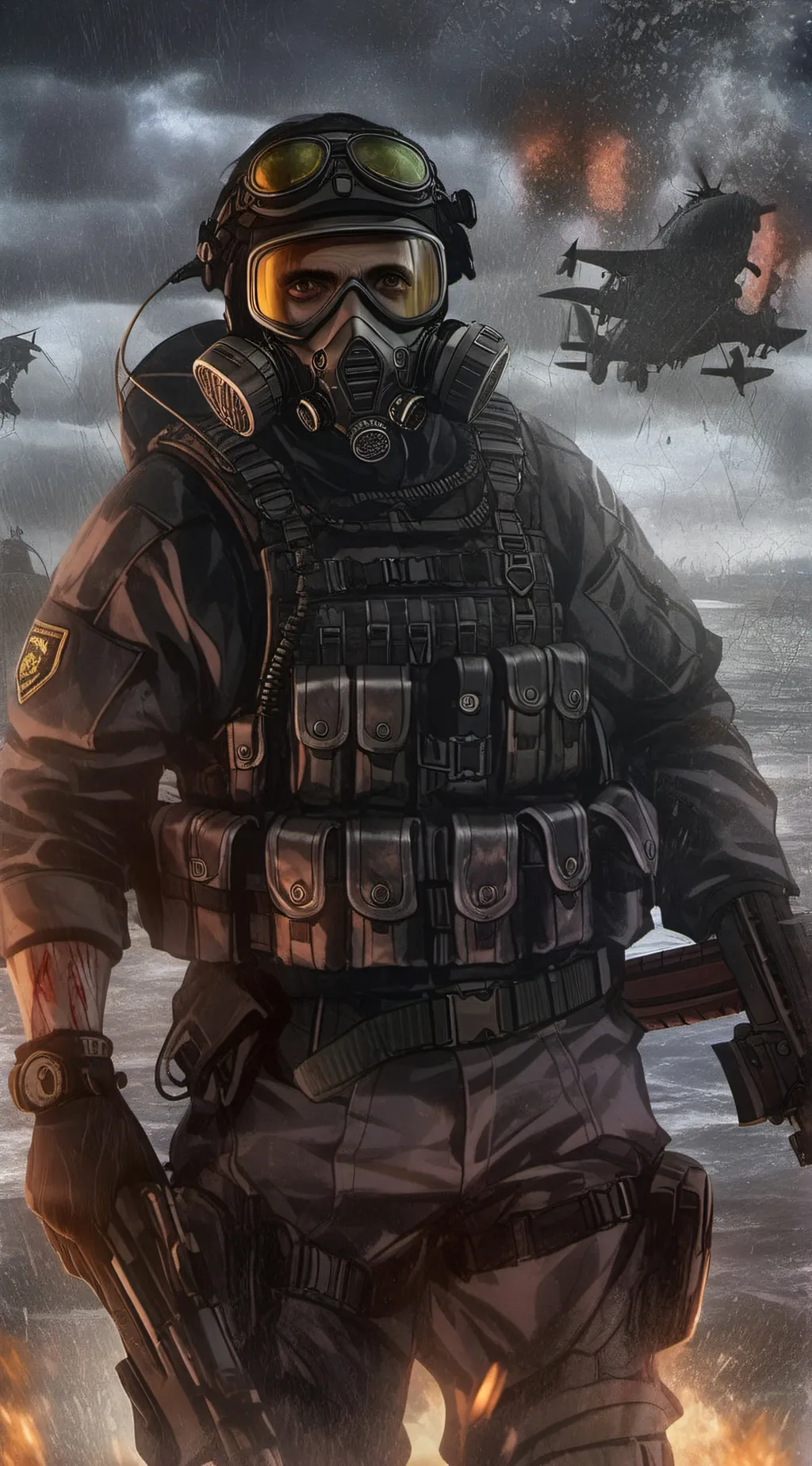 ai character: zombie background