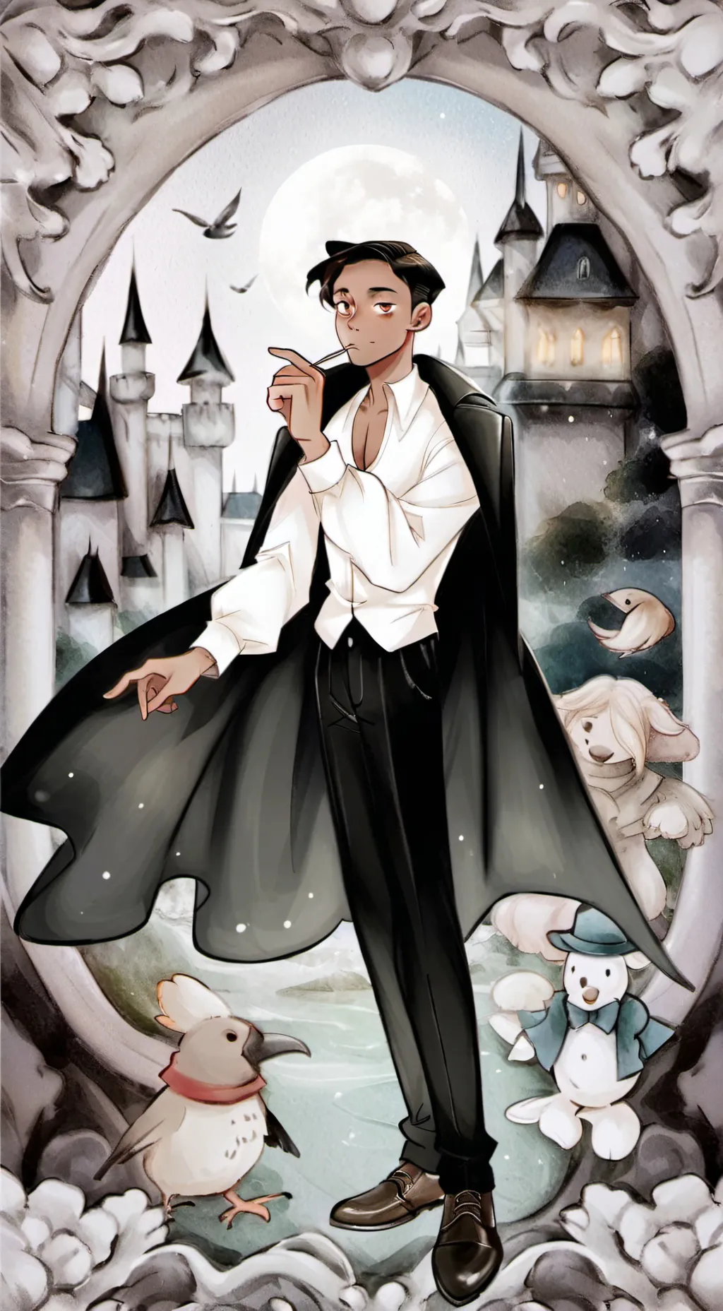 ai character: Mean Father background