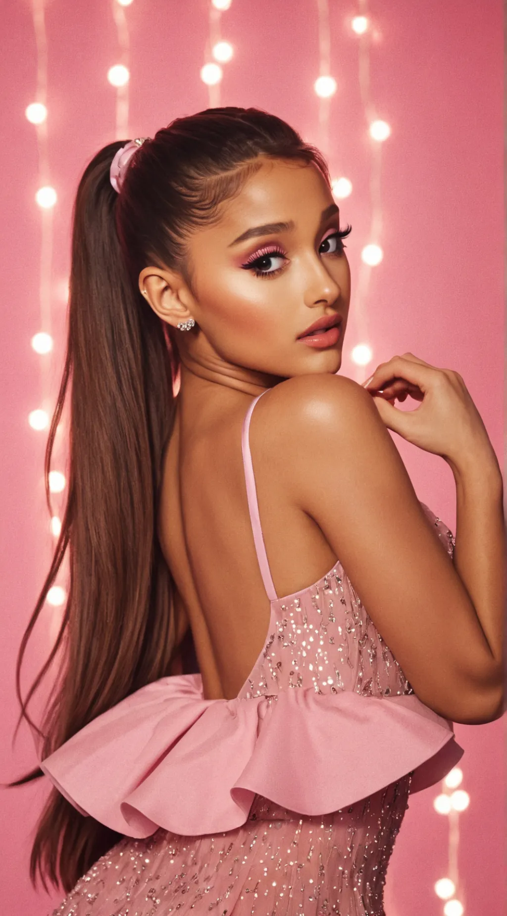 ai character: Ariana Grande background
