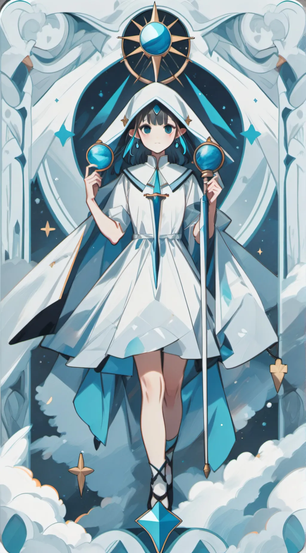 ai character: cute kitty girl  background