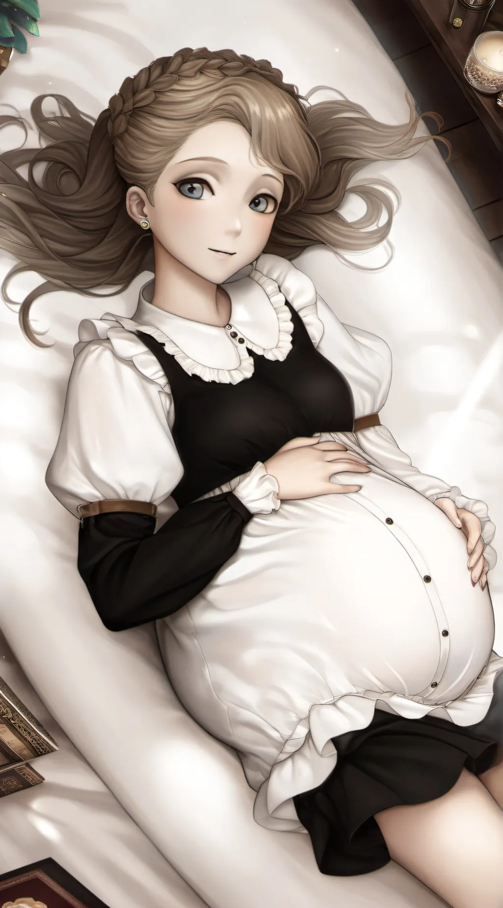 ai character: fake pregnant  background
