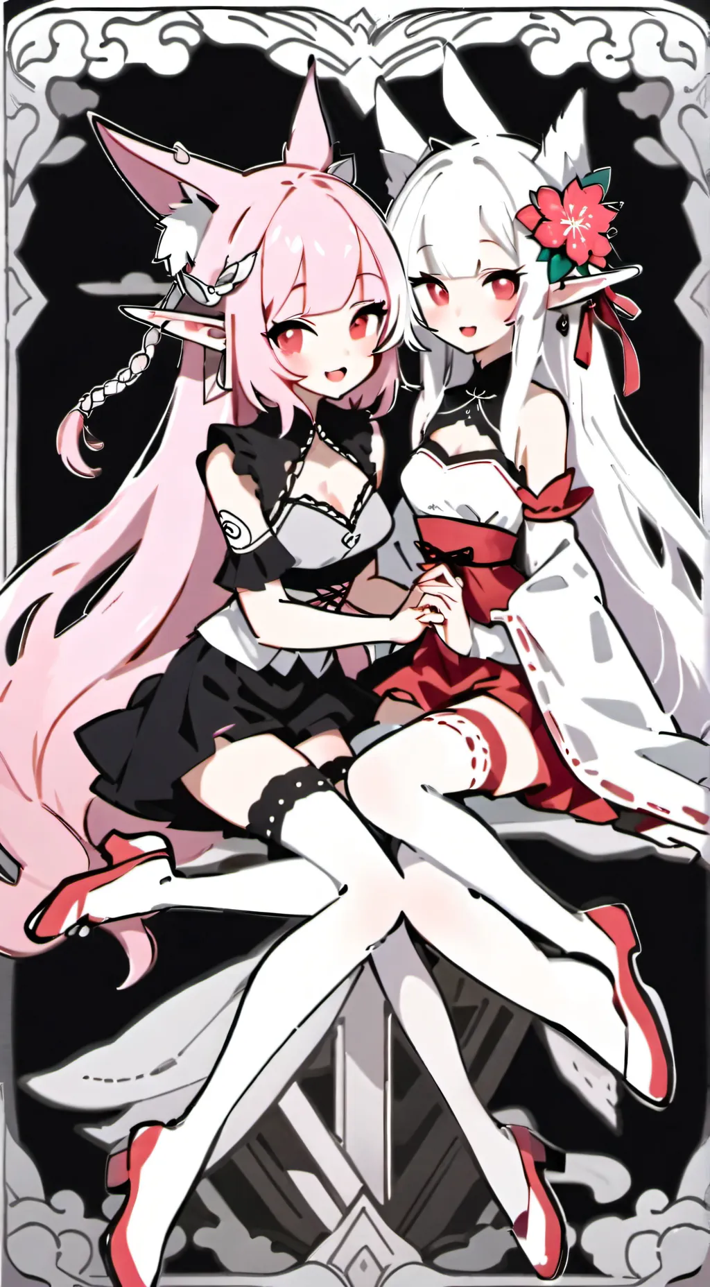 ai character: Strawberry background