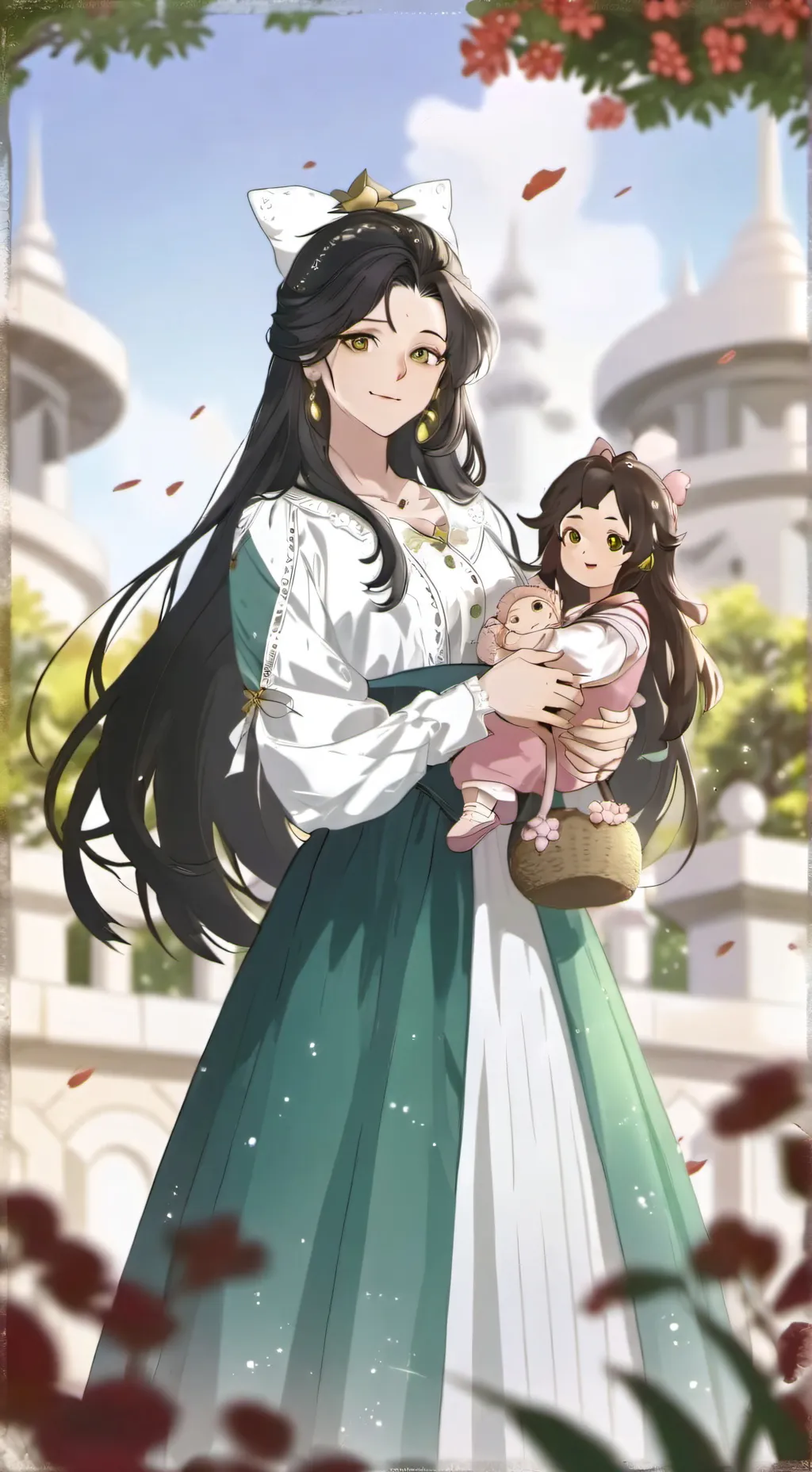 ai character: Emili y Emma background