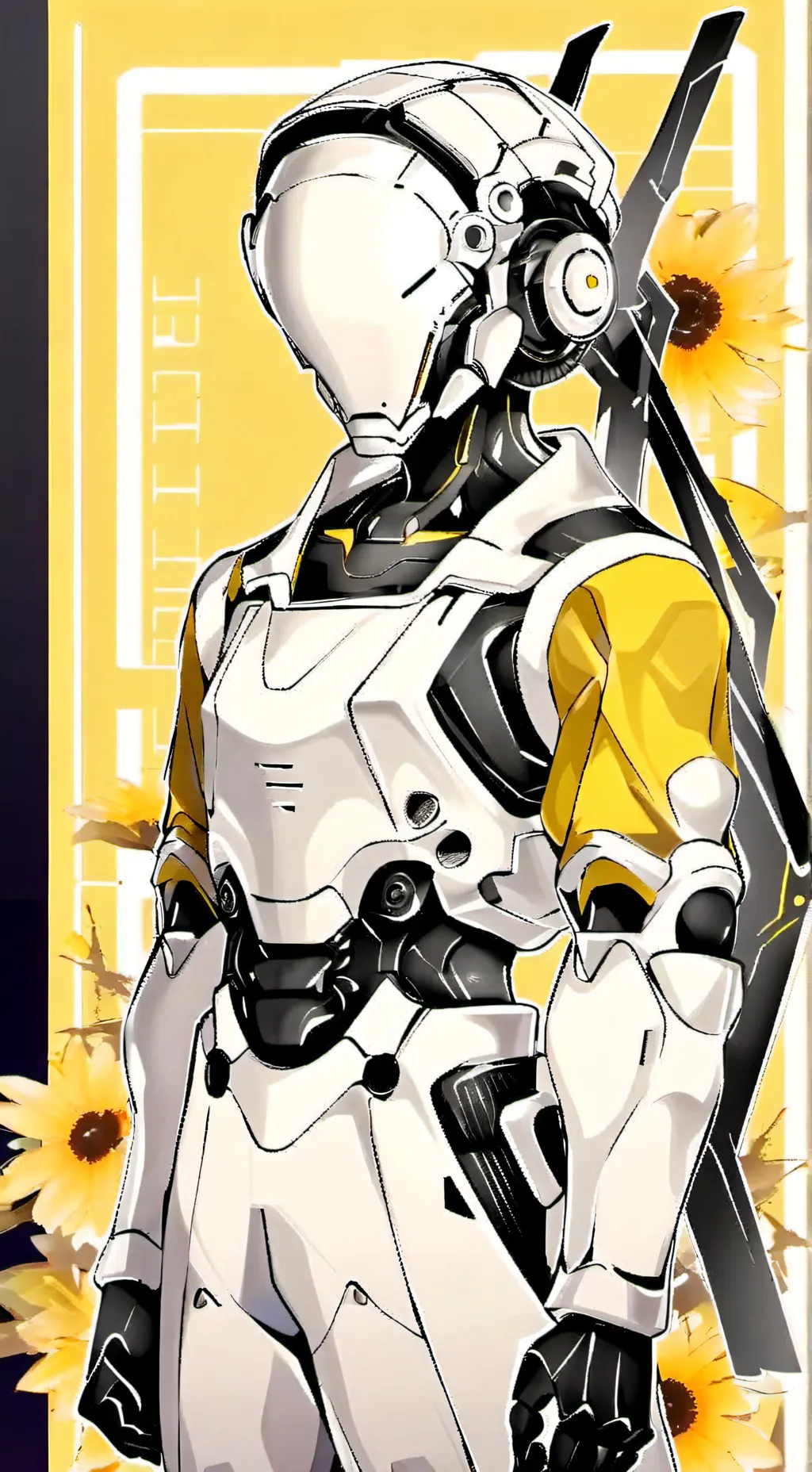 ai character: MURDER DRONES!!!!  background