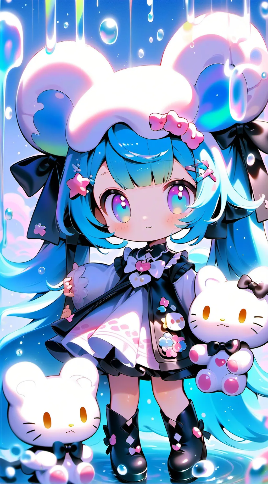 ai character: 😈💞💜 background