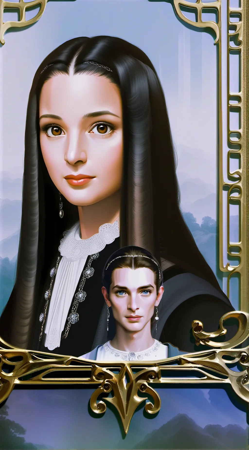 ai character: Mona lisa  background