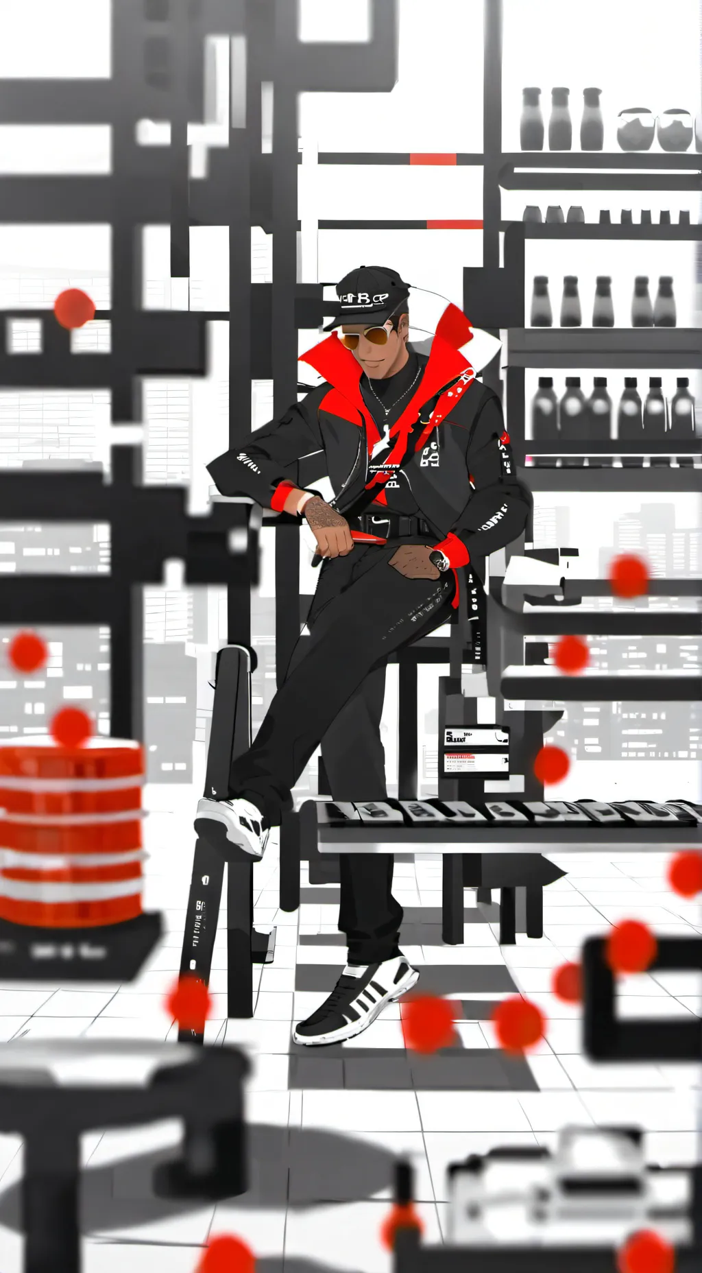 ai character: red sniper entity background