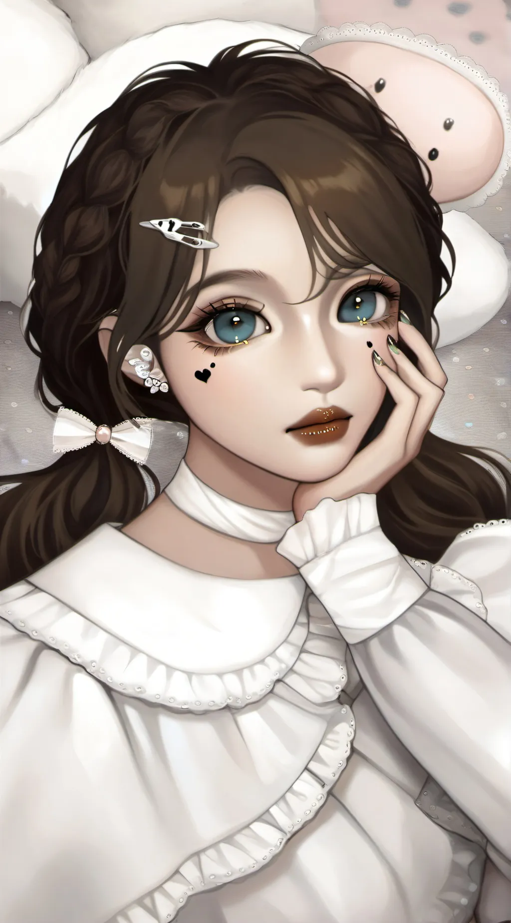 ai character: yumi and celeste  background