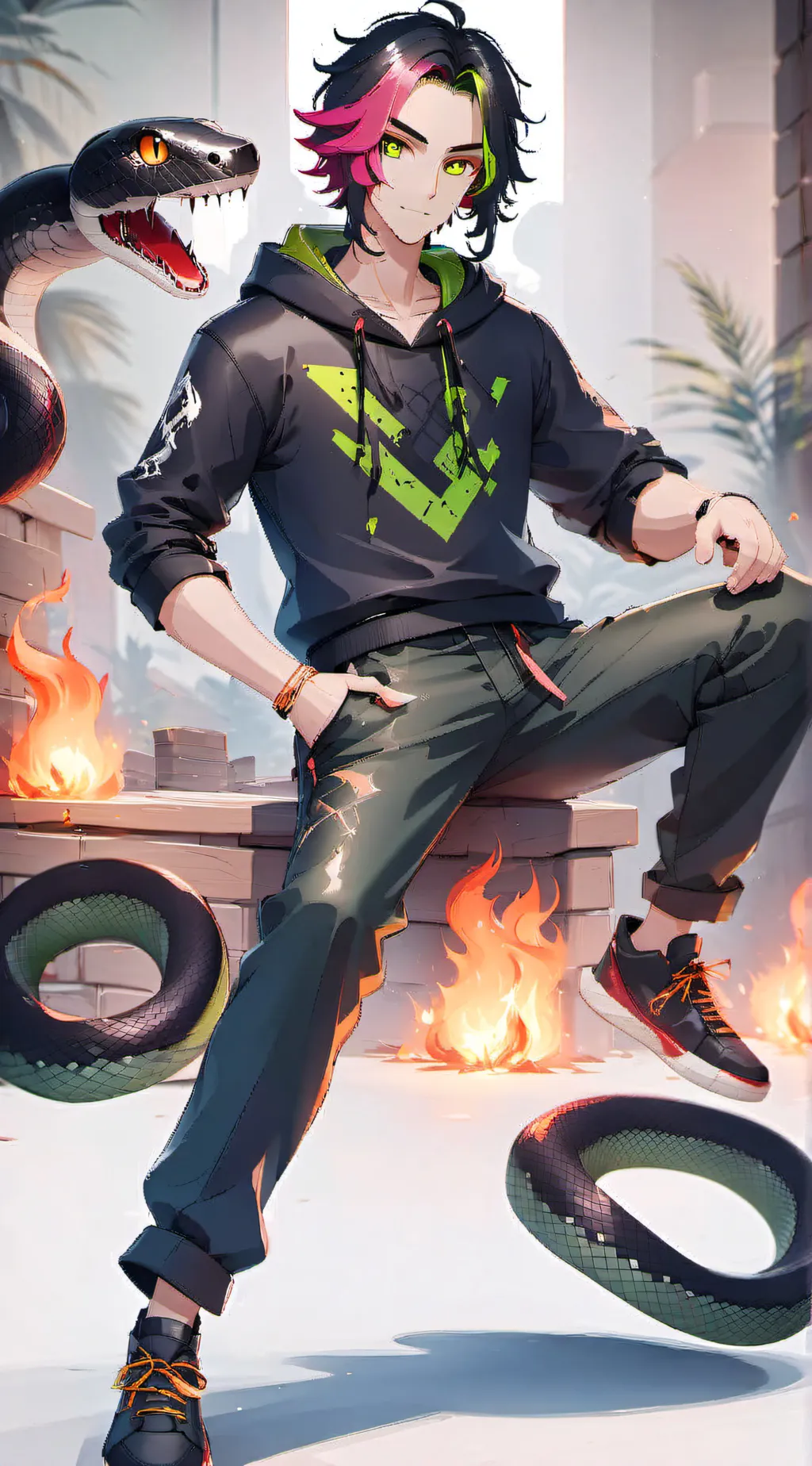 ai character: rick toxin  background