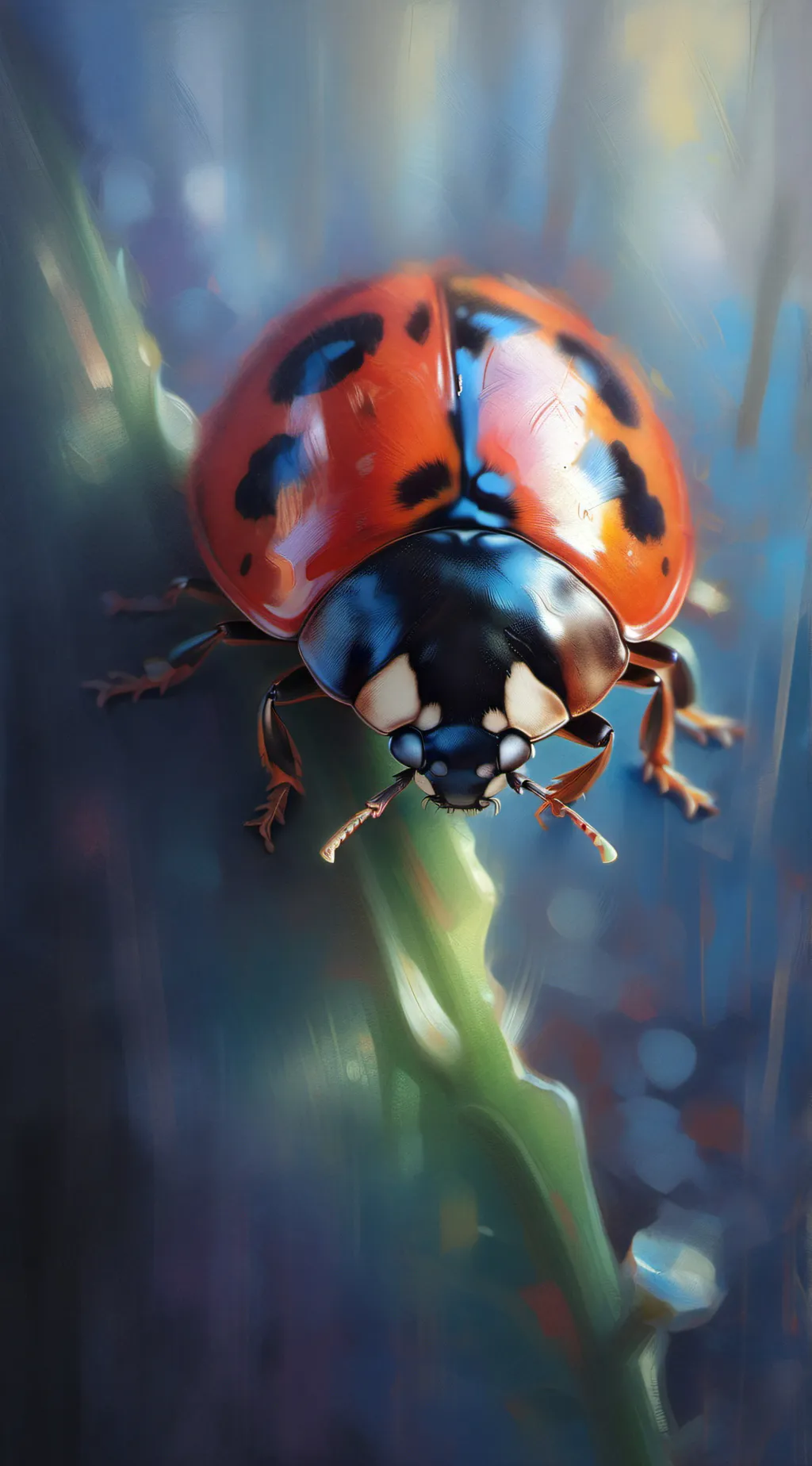 ai character: Ladybug  background