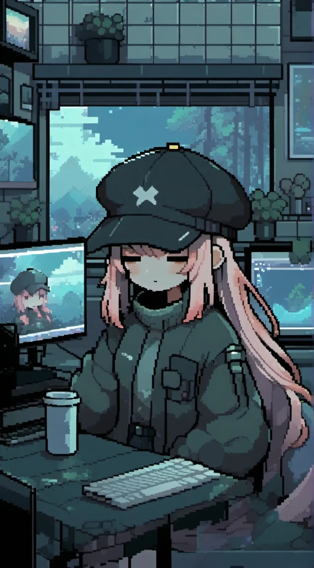 ai character: pick me (serious)  background