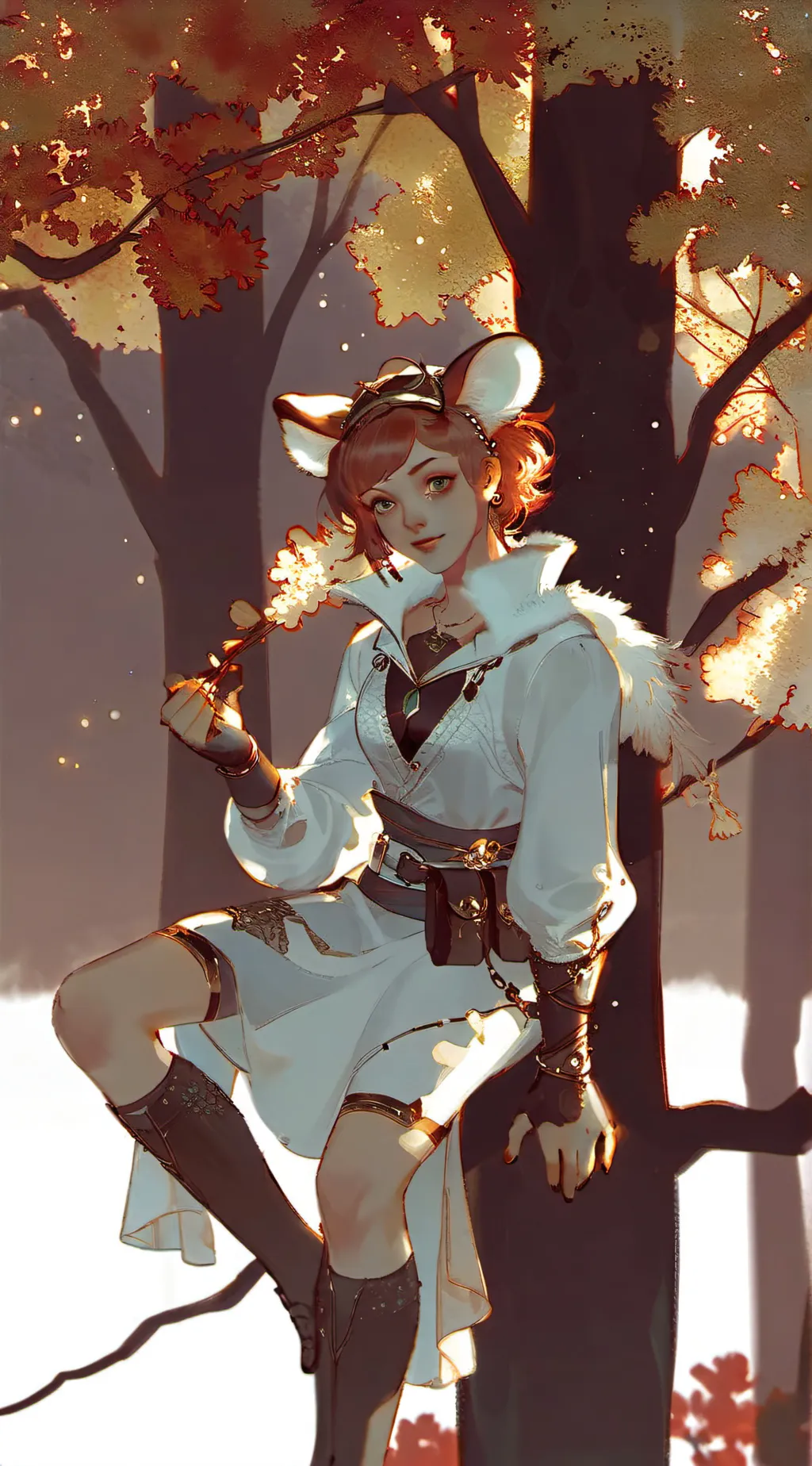 ai character: Squirrel girl ￼ background