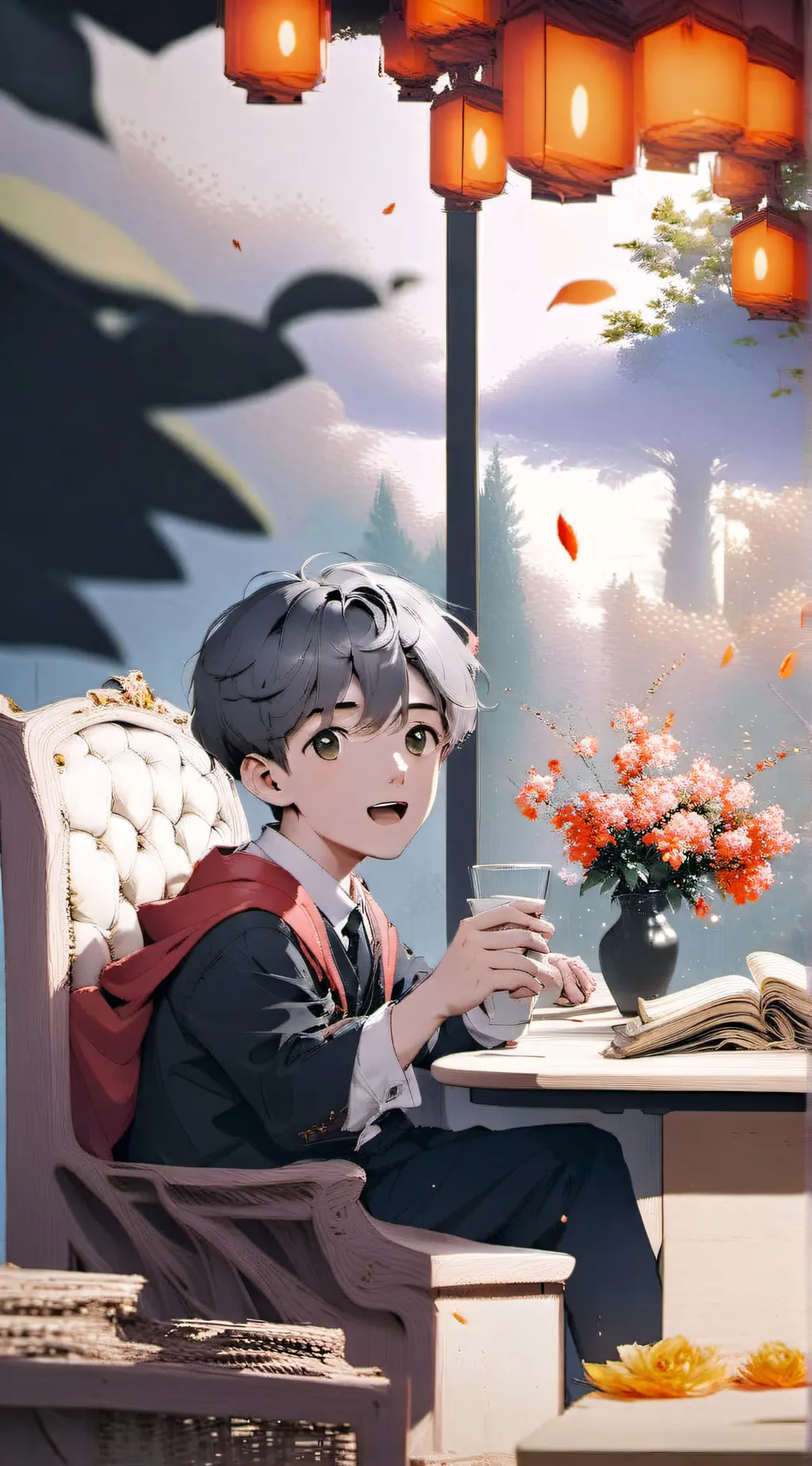 ai character: ❤️💋 background