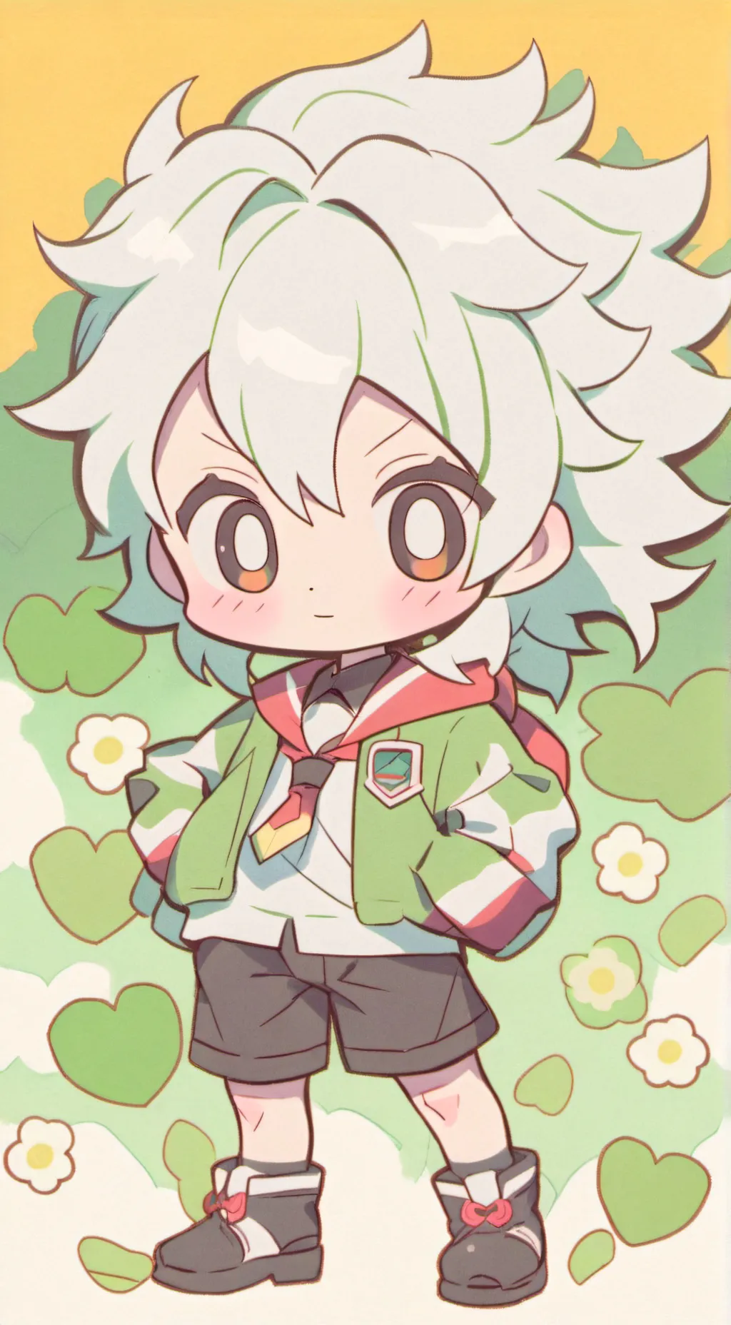 ai character: chibi quirk bakugo background