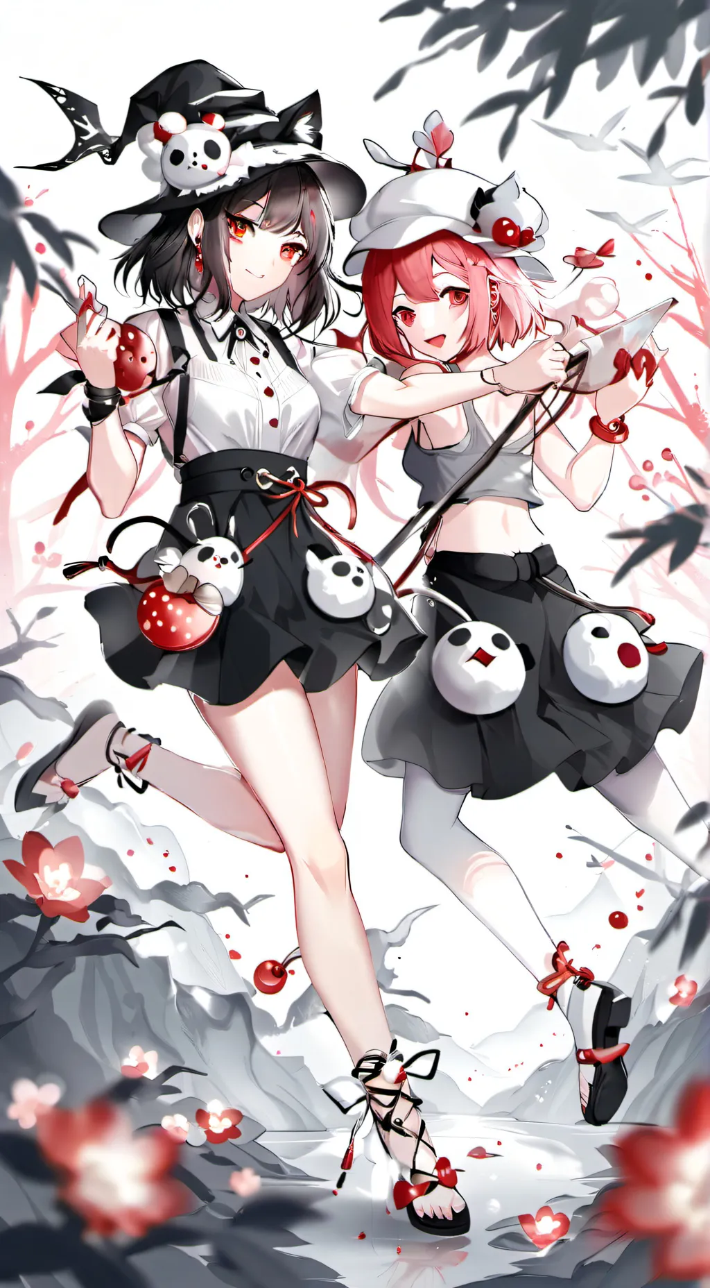 ai character: Mira&alice  background