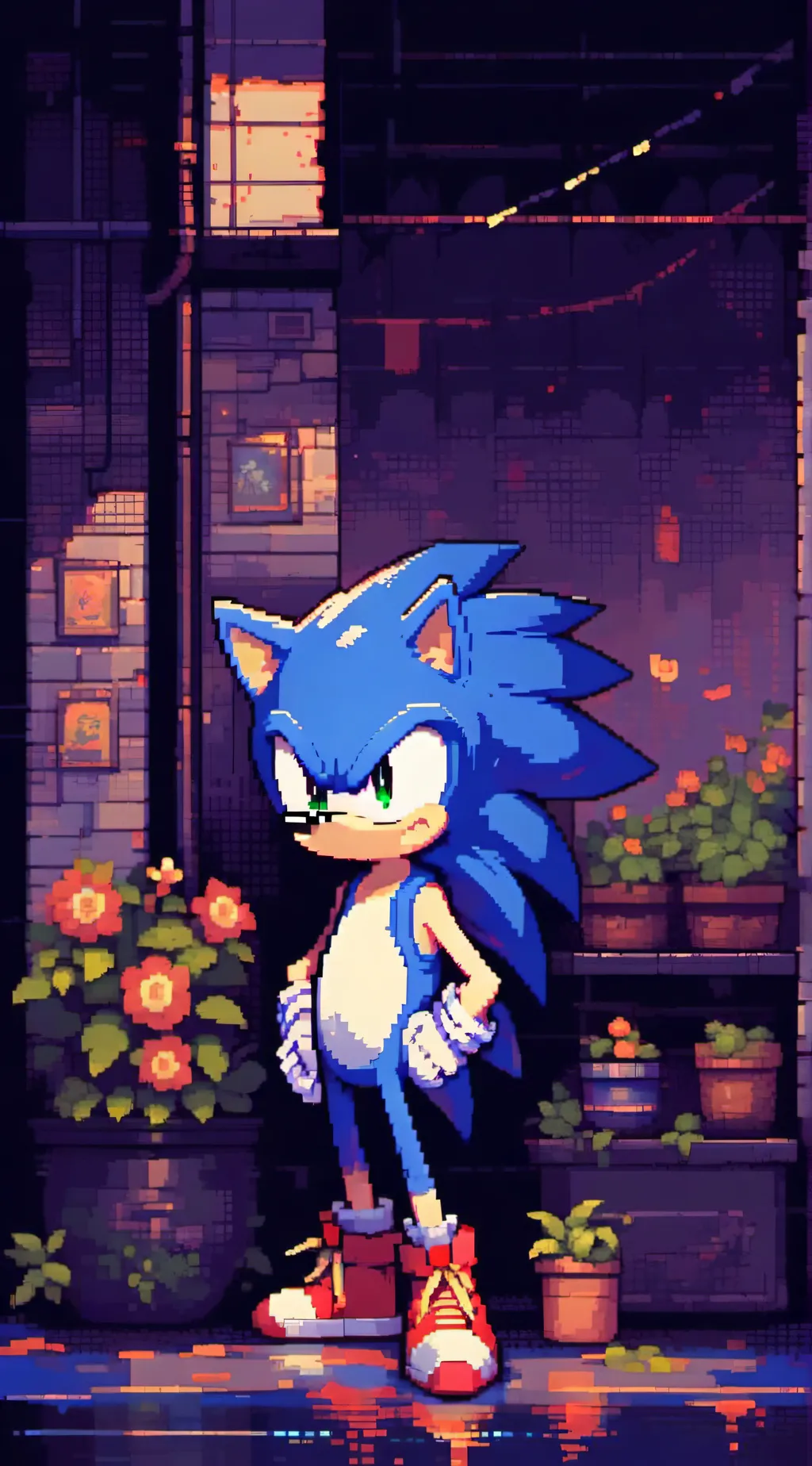 ai character: Sonic the hedgehog background