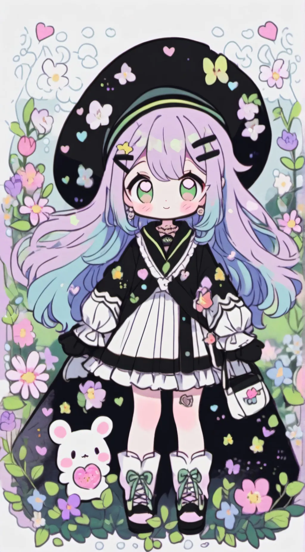 ai character: Wenda cringe background