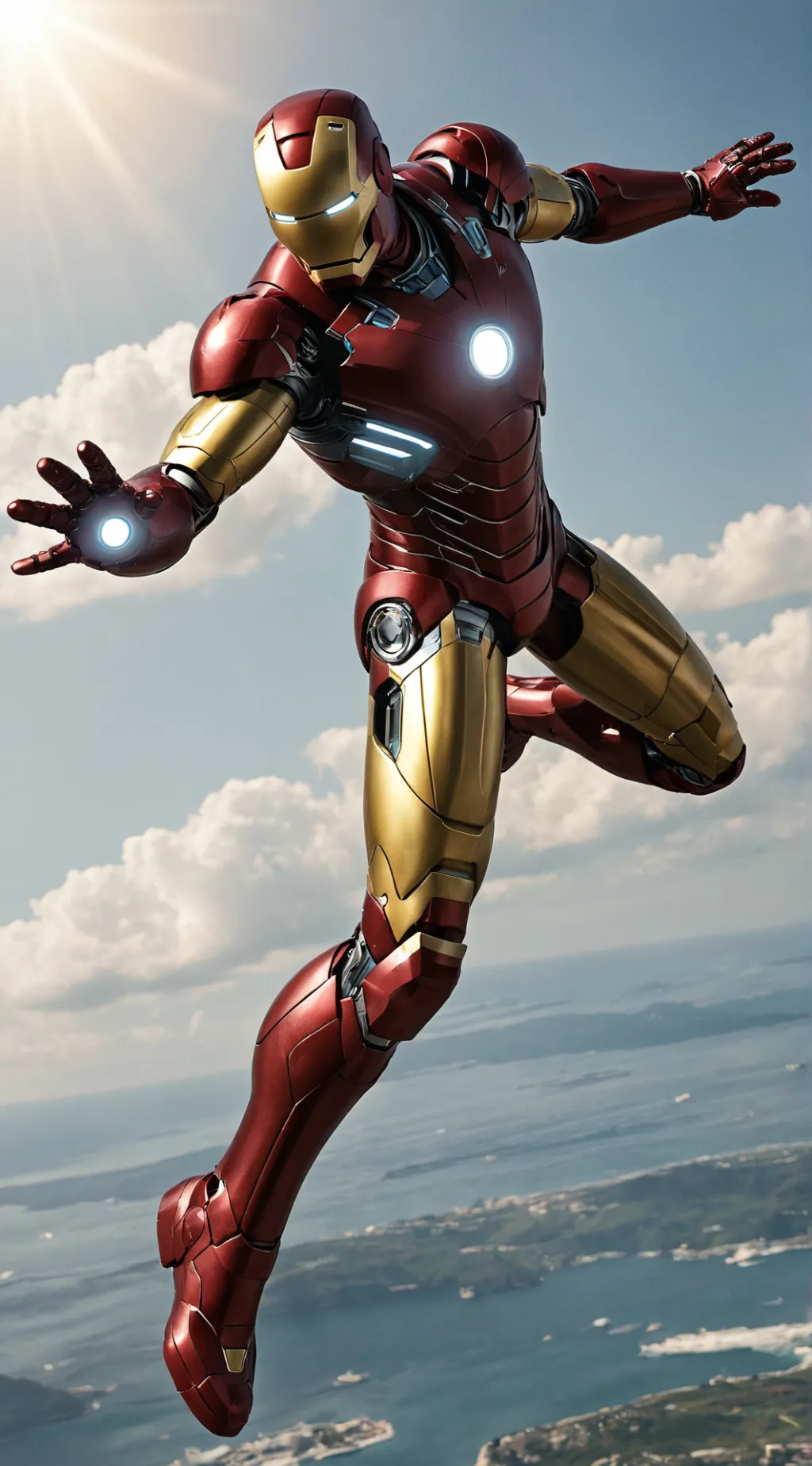 ai character: IRON MAN  background