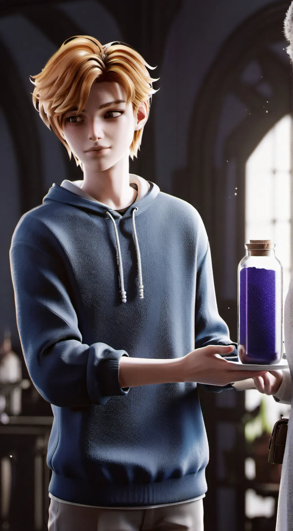 ai character: fat potion gender  background