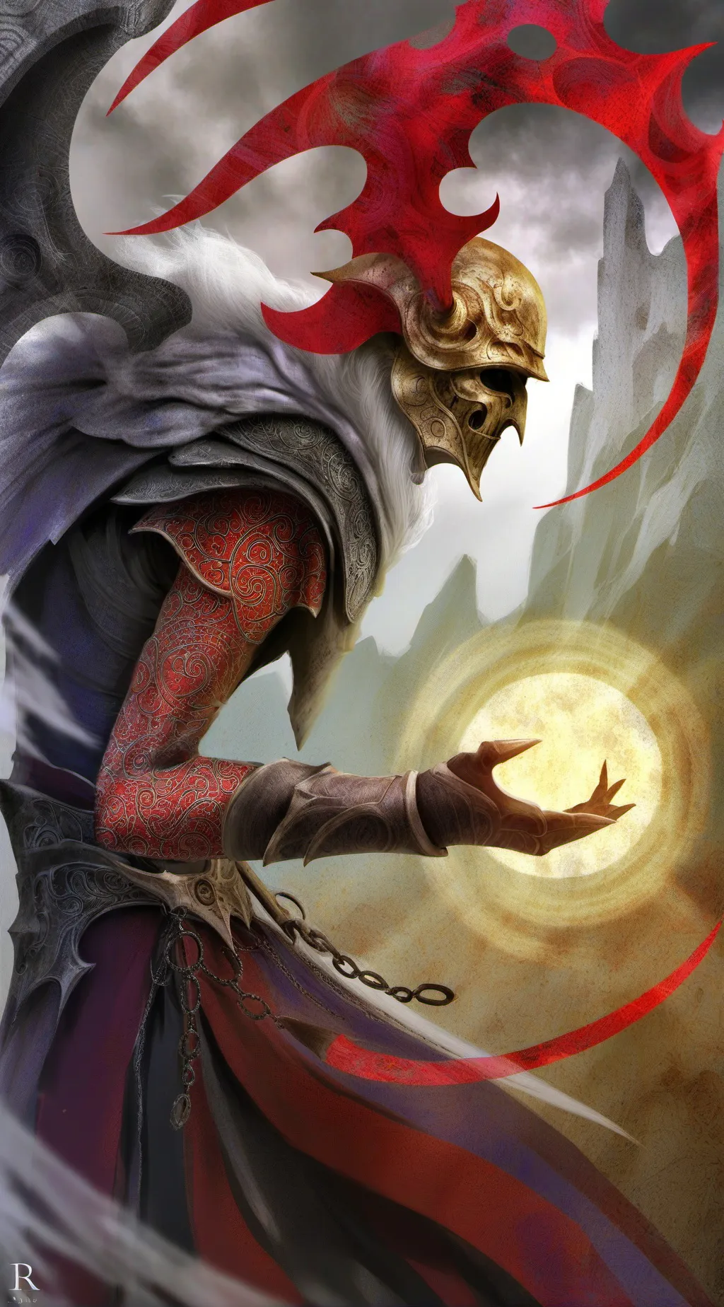 ai character: Black evil background