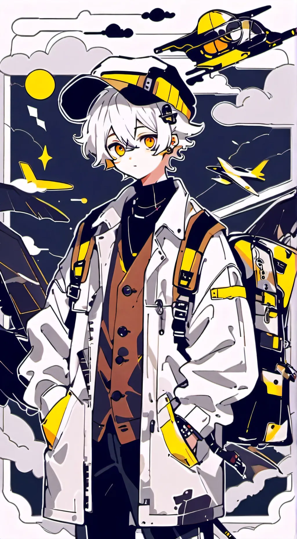 ai character: N turned into baby background